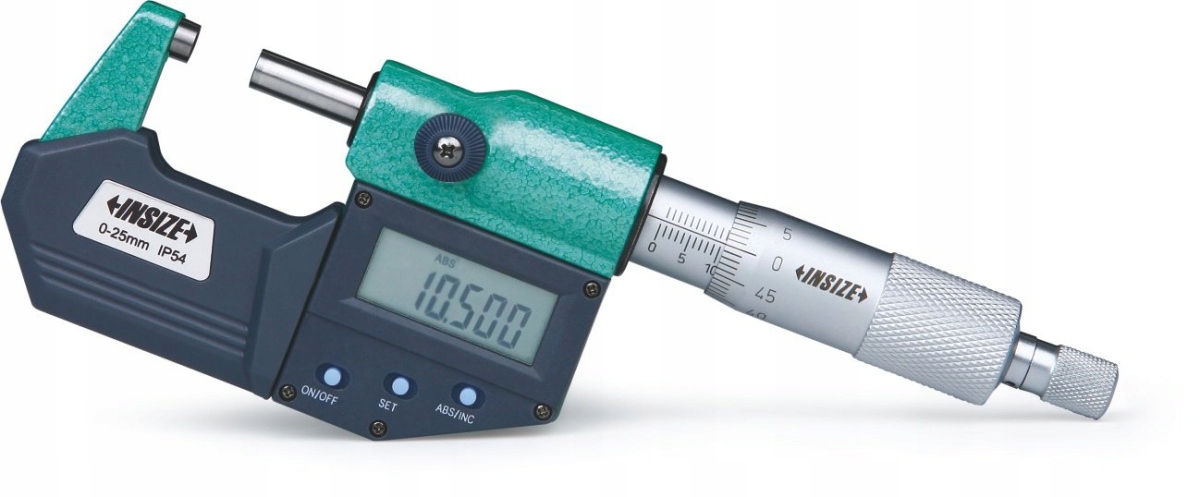 INSIZE Mikrometr cyfr. 0- 25 IP65