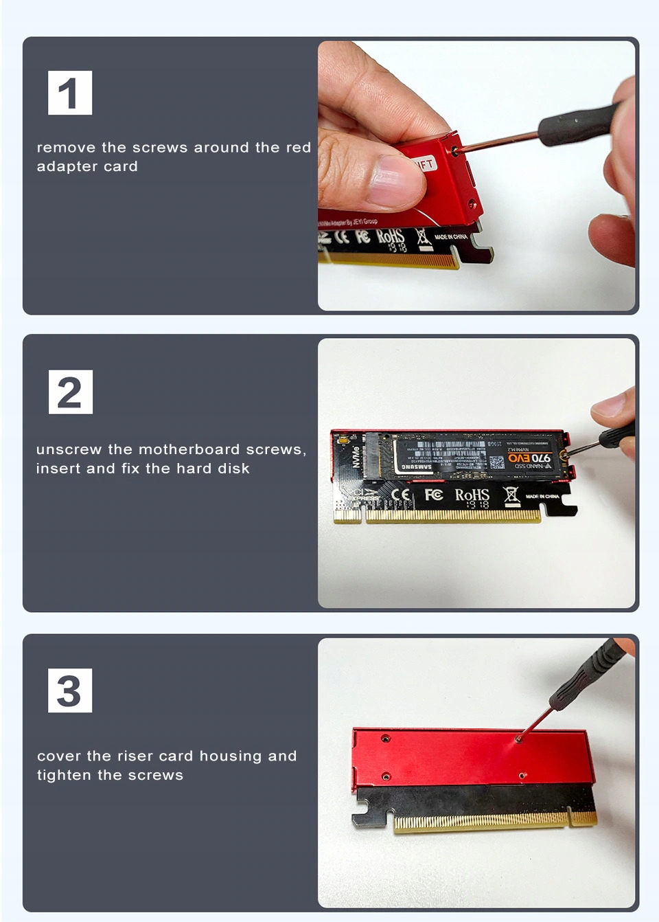 JEYI CoolSwift adapter PCIe SSD M.2 NVMe Radiator Kod producenta CoolSwift