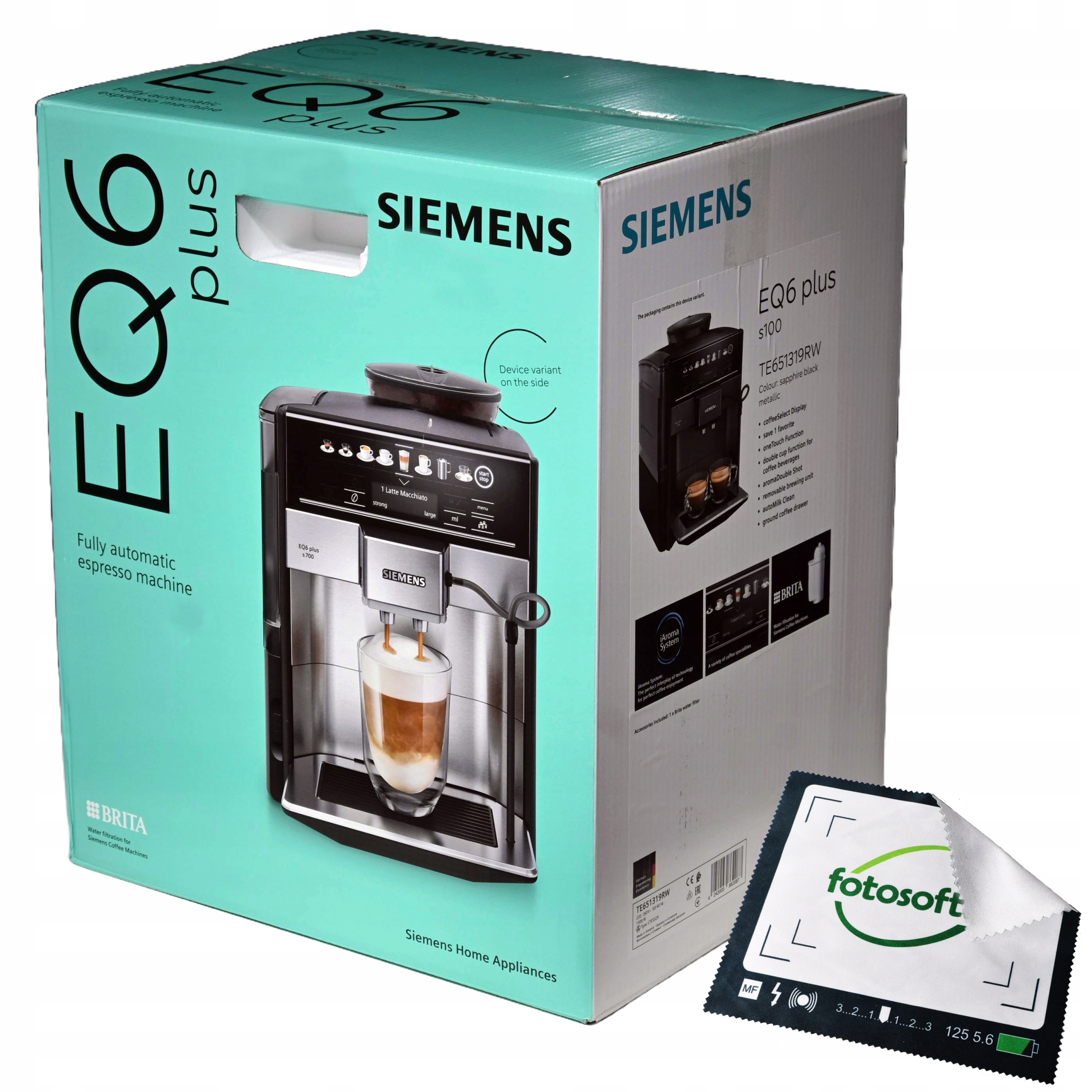 Automatyczny ekspres ciśnieniowy Siemens EQ.6 plus s.100 1500 TE651319RW