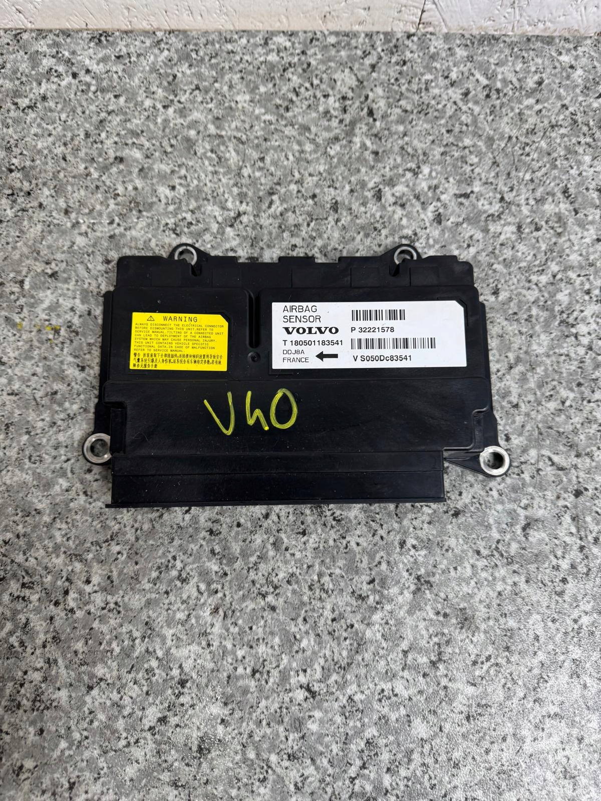 アサギ MODUŁ SENSOR PODUSZEK AIRBAG VOLVO V40 II 2012-2018r 32221578