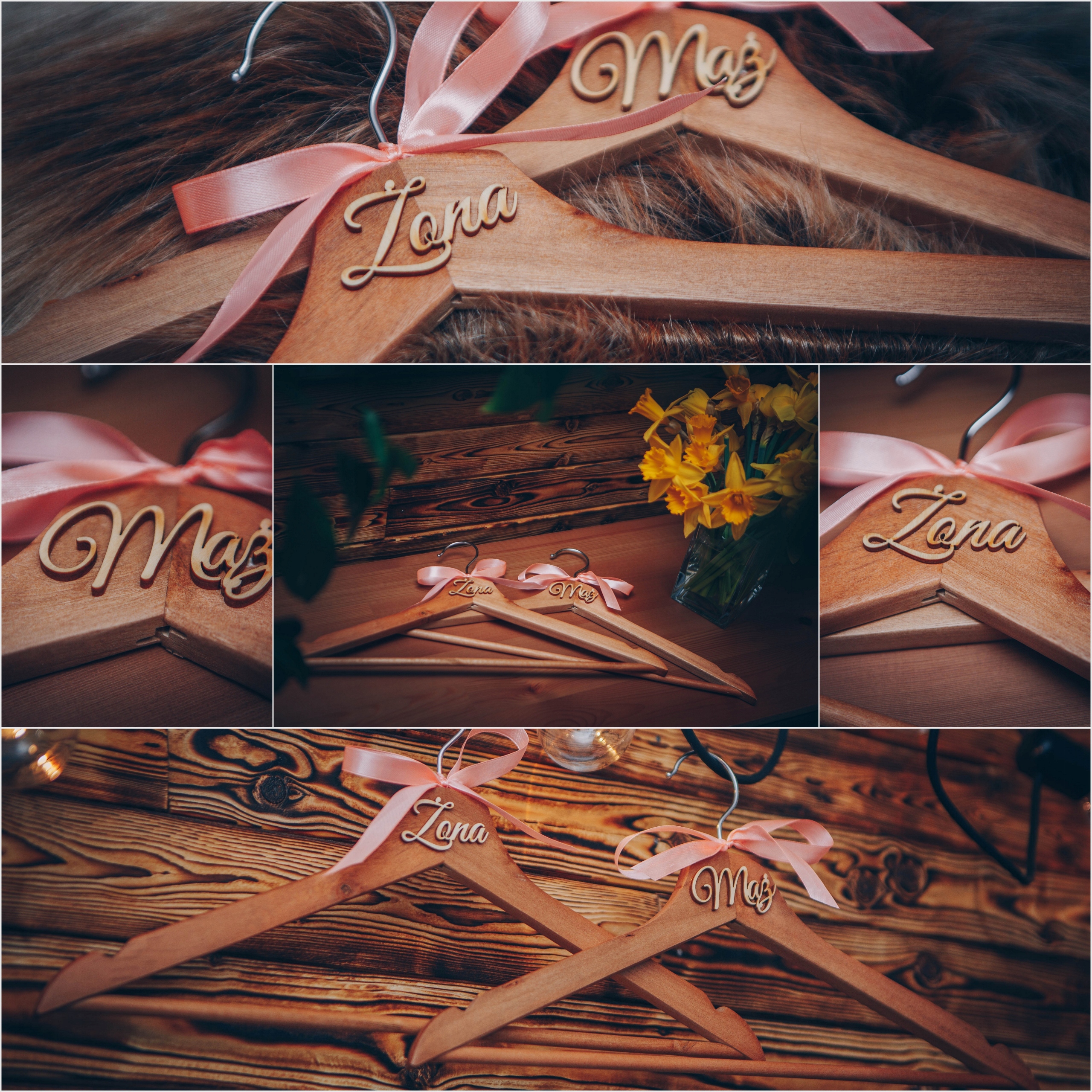 Wieszaki Ślubne - Komplet! Mąż - Żona Marka inna