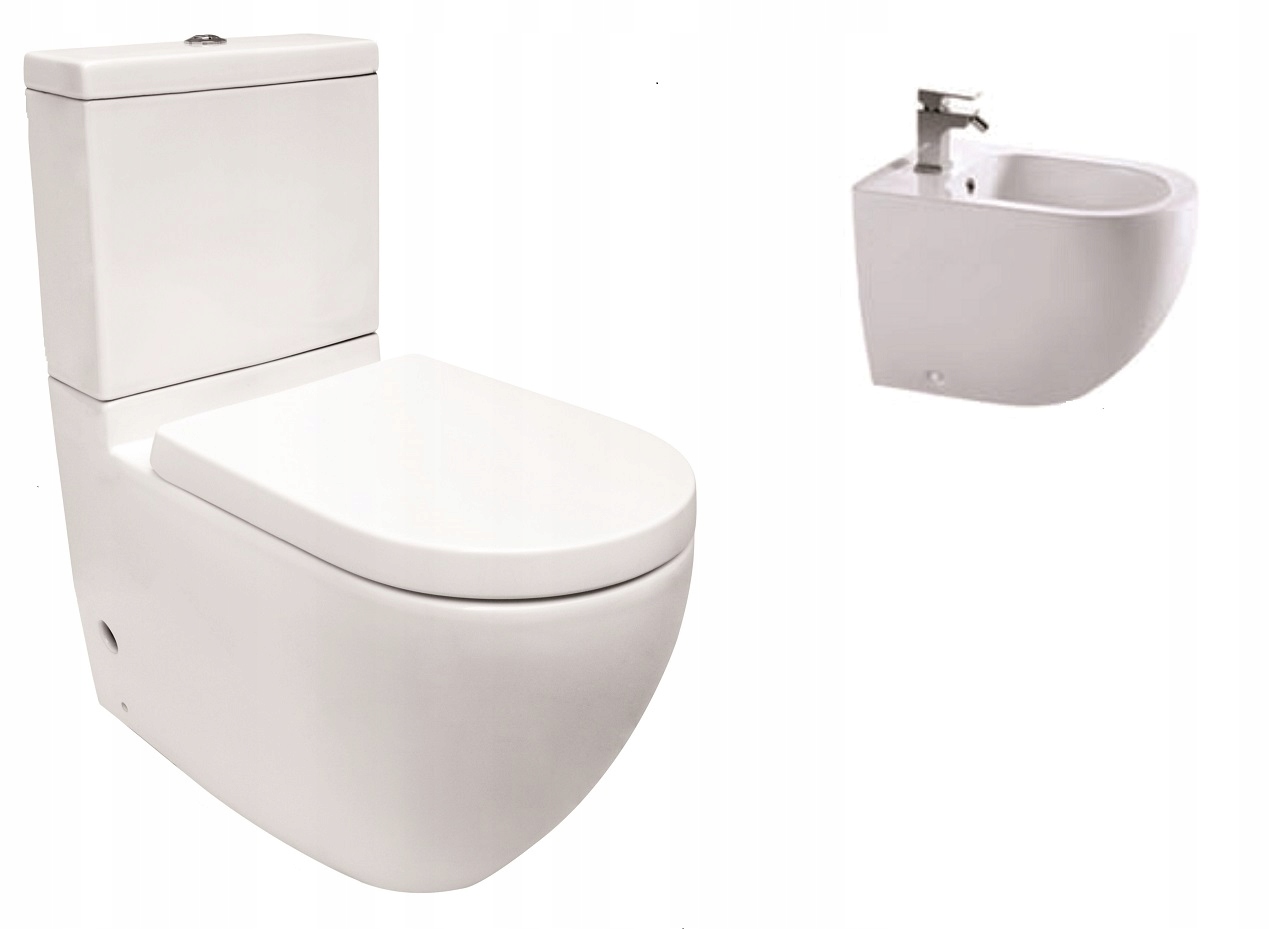 Bidet+ kompakt Wc seria Catani spł.GEBERIT rimless