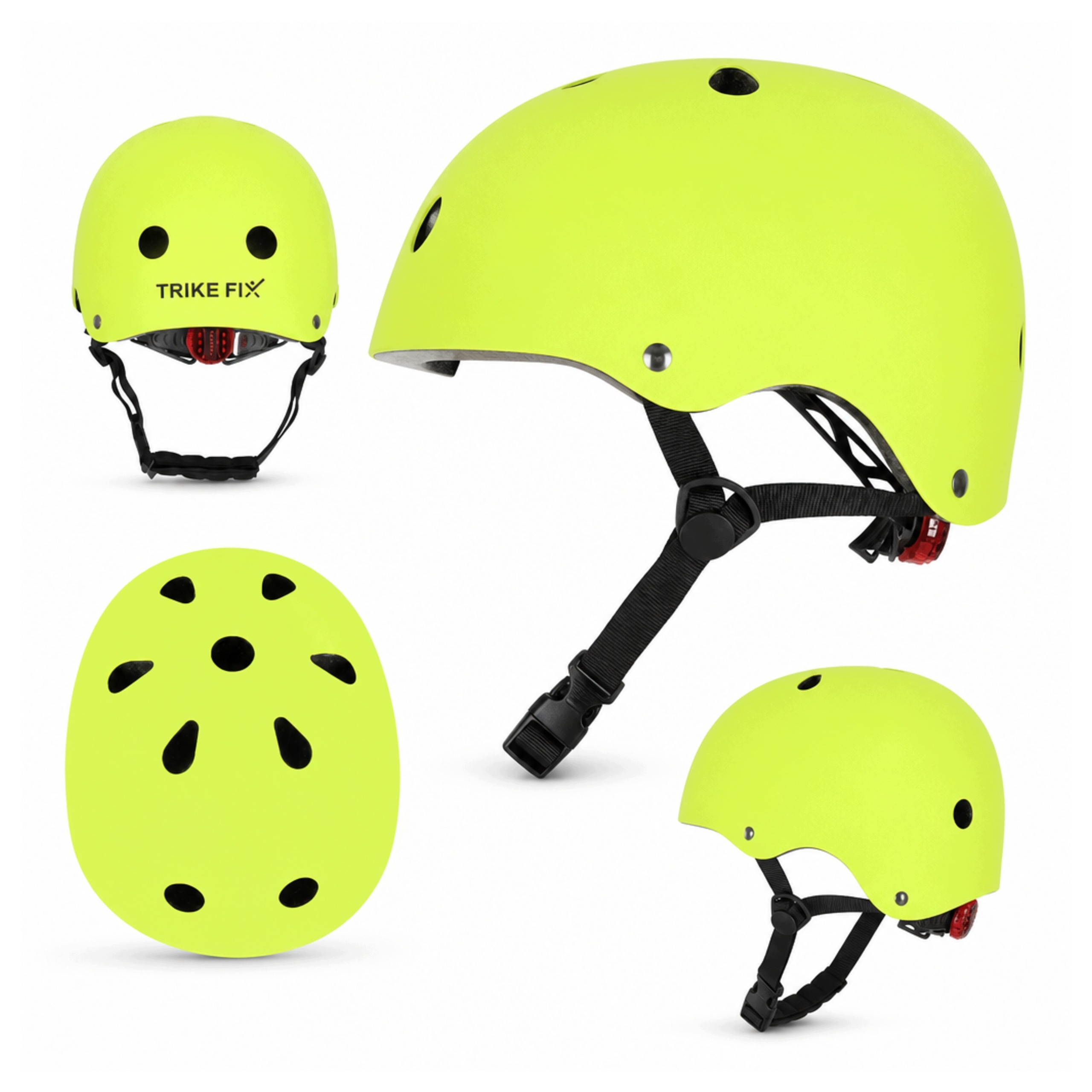 Kask Dla Dziecka 2-5 Lat Regulowany Led 48-54cm Jasnozielony Z Wentylacją