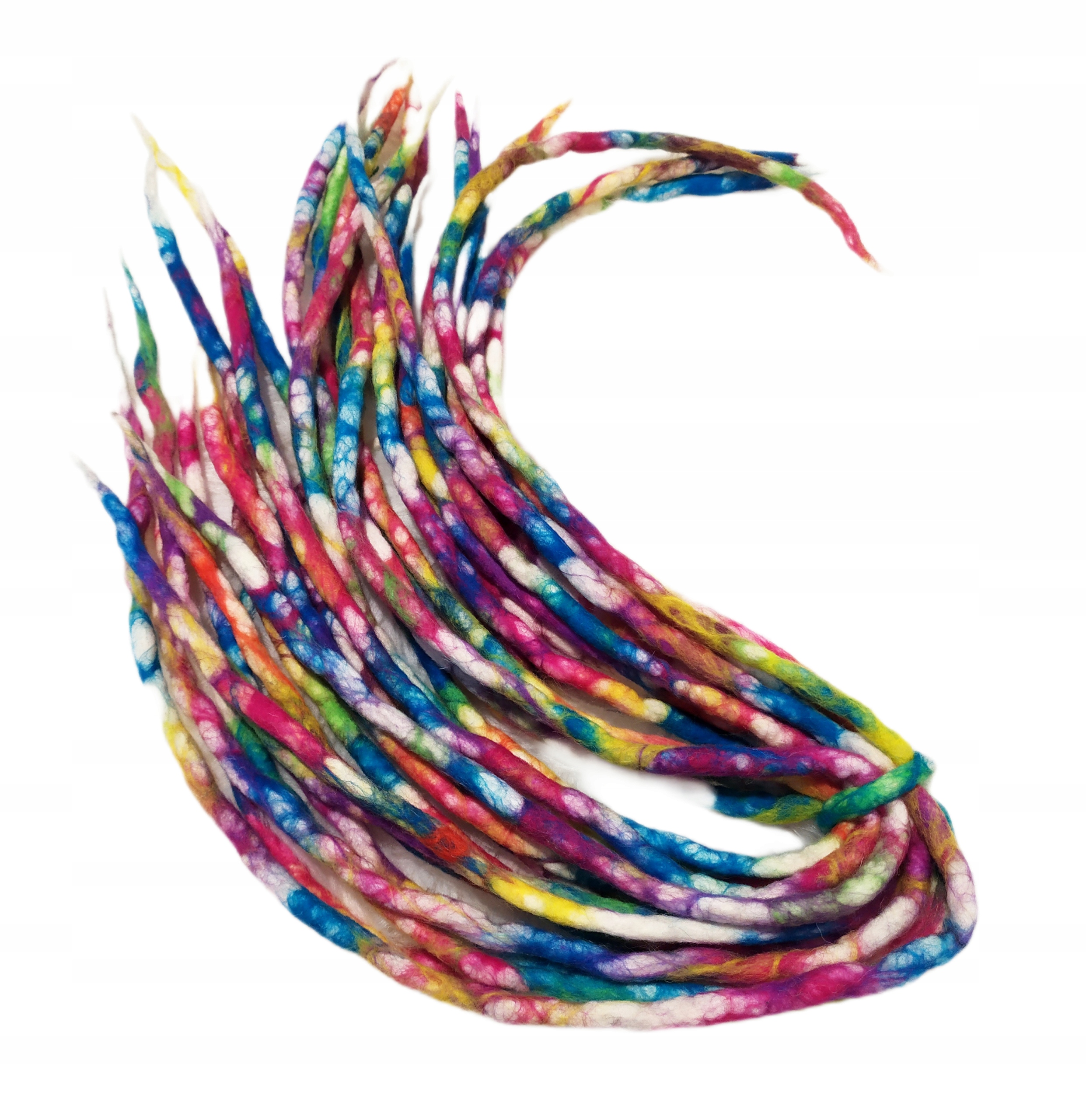 Vlněné pastelky Dredy, vícebarevné, Psychedelické Barvy, 10 kusů