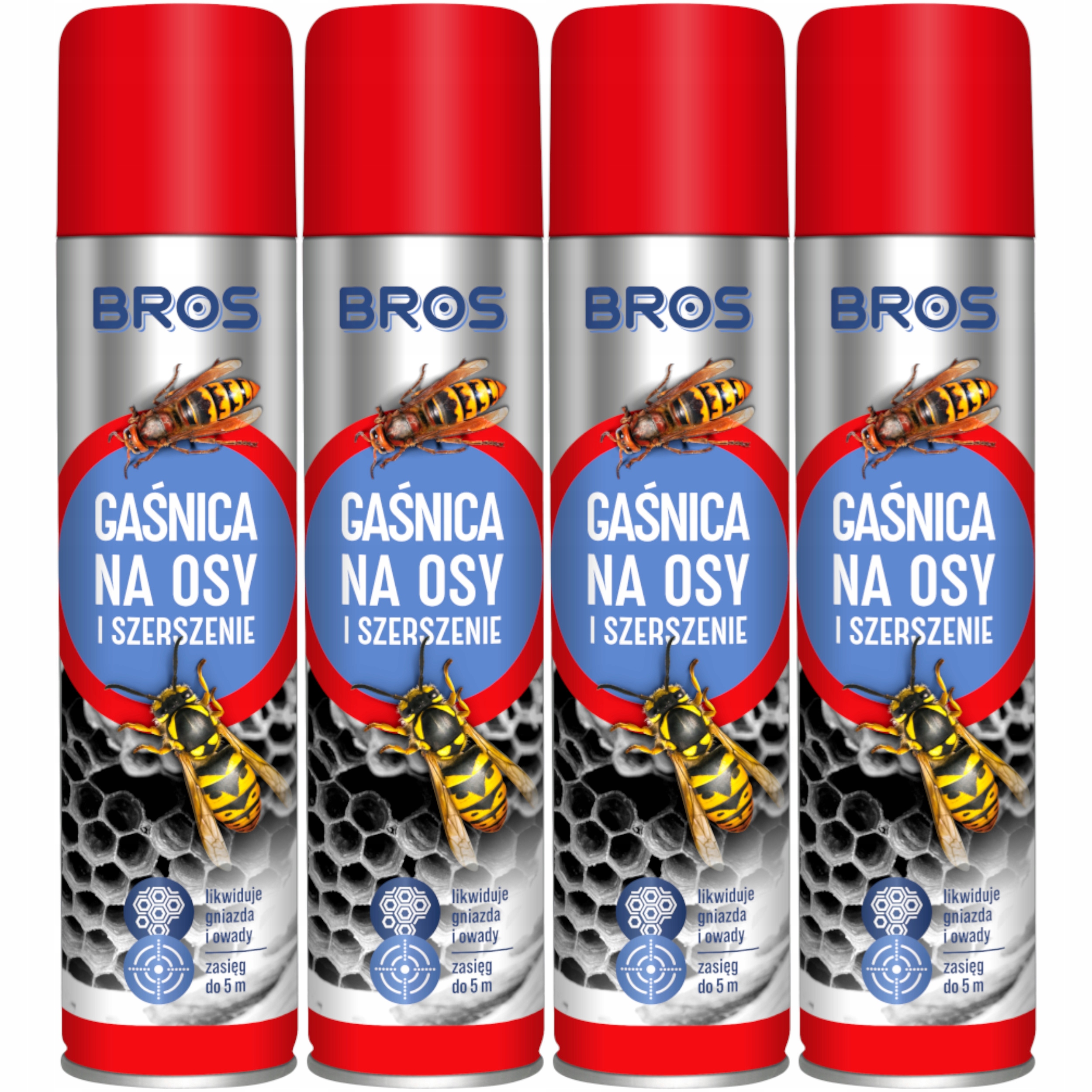 

4x Spray Gaśnica Osy Szerszenie Gniazda Bros 600ml