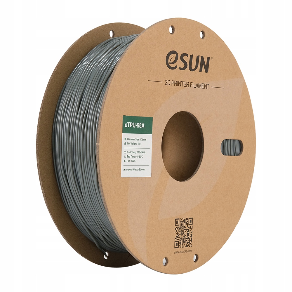 eSun TPU-95A Filament szary 1.75mm 1kg papierowa szpula