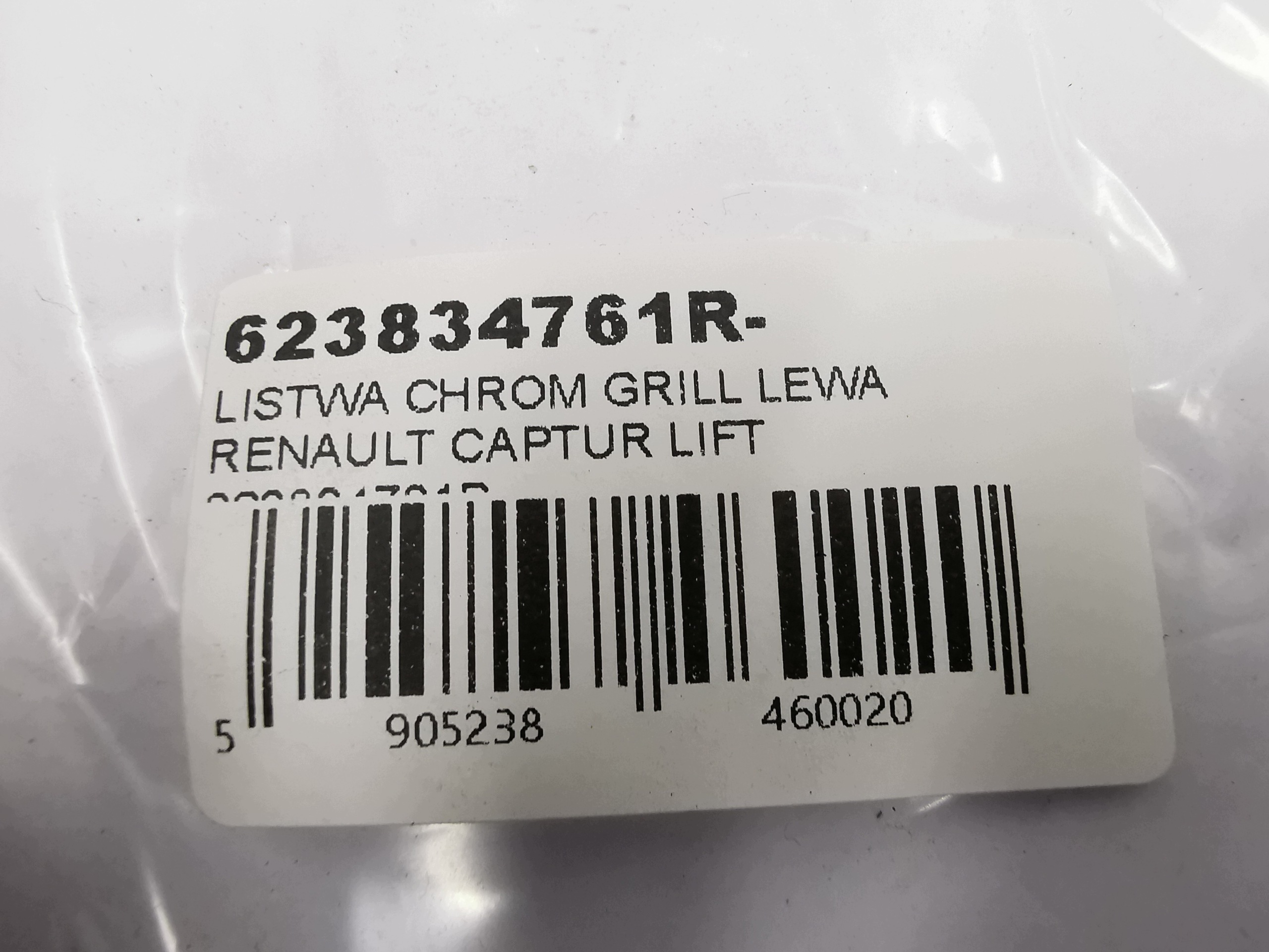 moulding CHROM grill left RENAULT CAPTUR LIFT 623834761R
