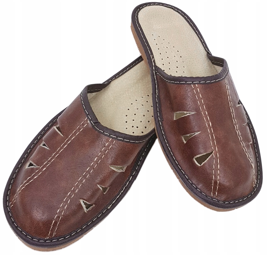 

Pantofle Skóra Męskie Kapcie Laczki Klapki *44* Pl