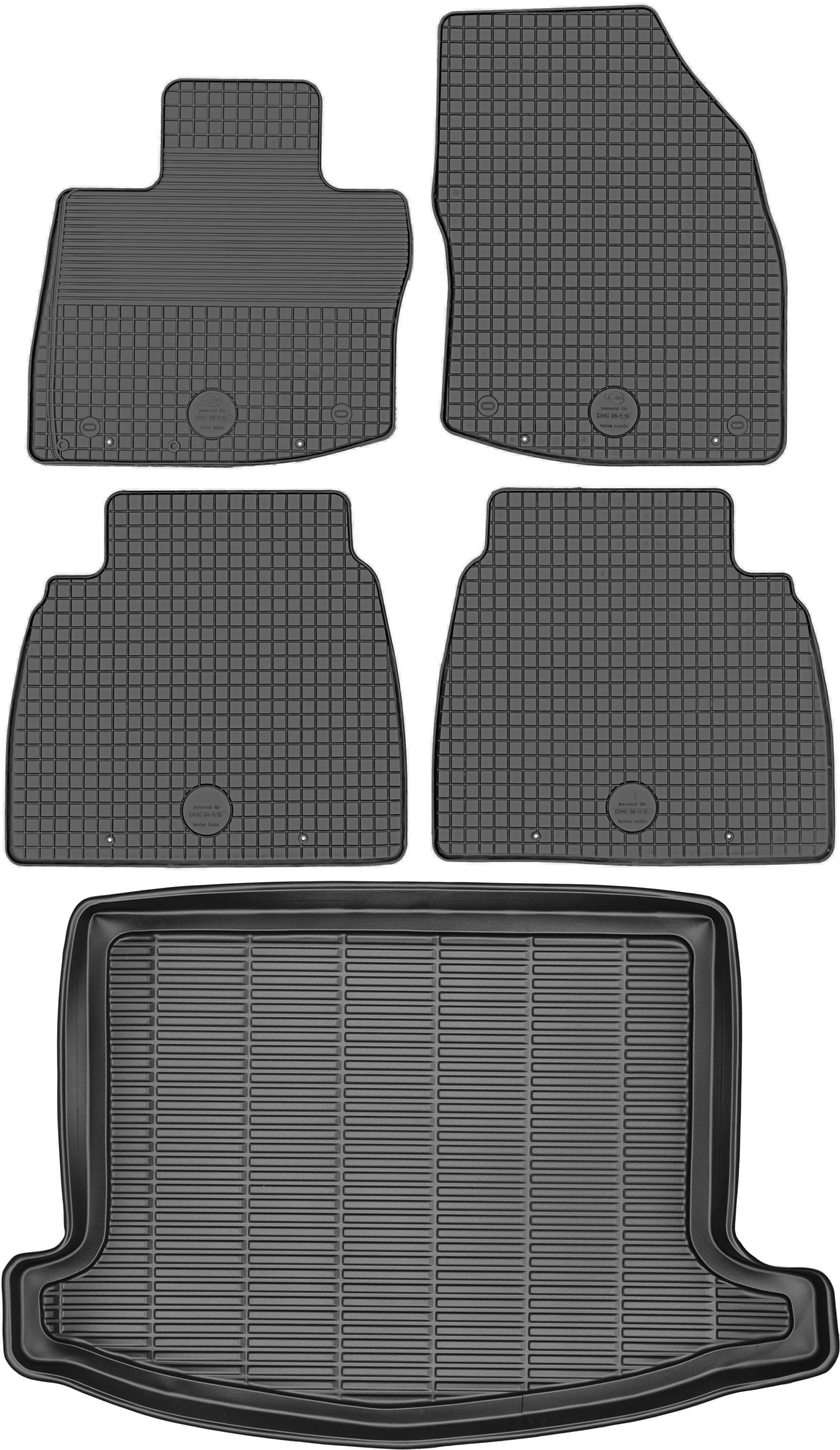 Honda Civic VIII Hb 2005-2012 Koberce batožinový priestor