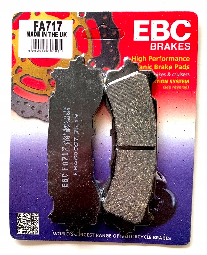 FA717 - Колодки передние HONDA GL 1800 GOLDWING DA BD R. 18-21