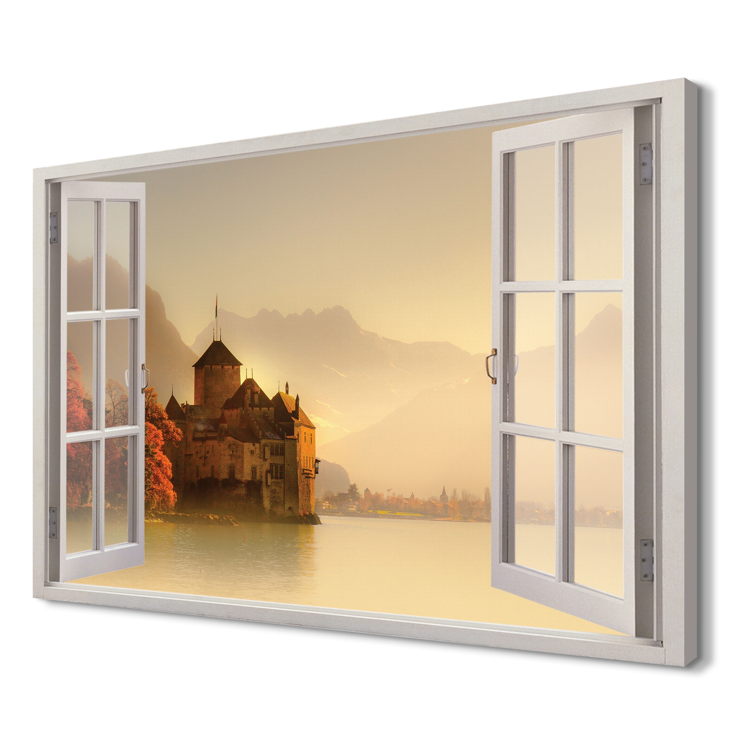 

Zamek Montreux Foto na płótnie 3d 120x80 do pokoju
