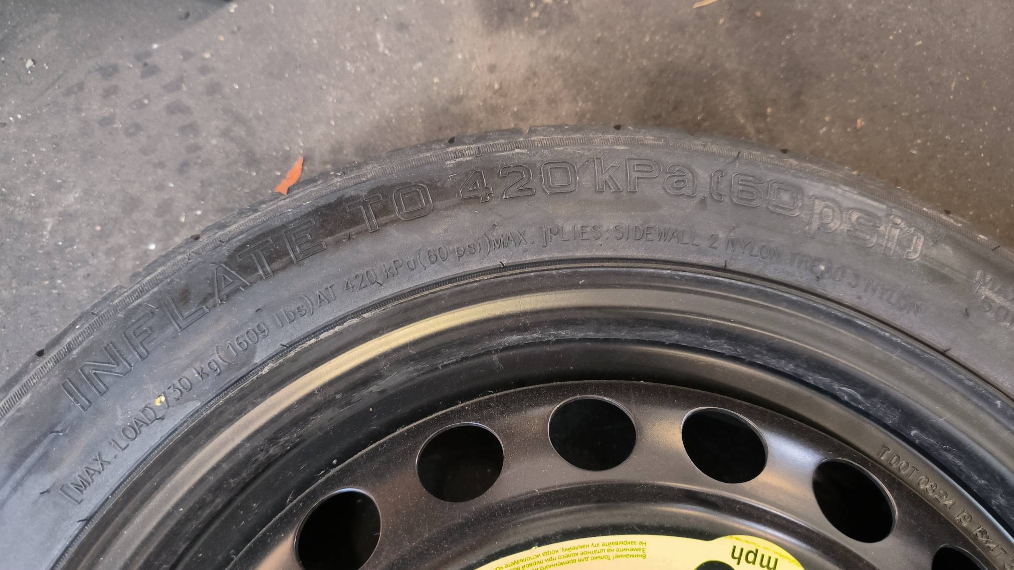 wheel spare 16'' 125/80 KIA STONIC