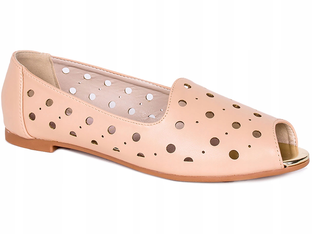 

Baleriny Buty Lordsy Ażurowe Wkładka Skóra New 39