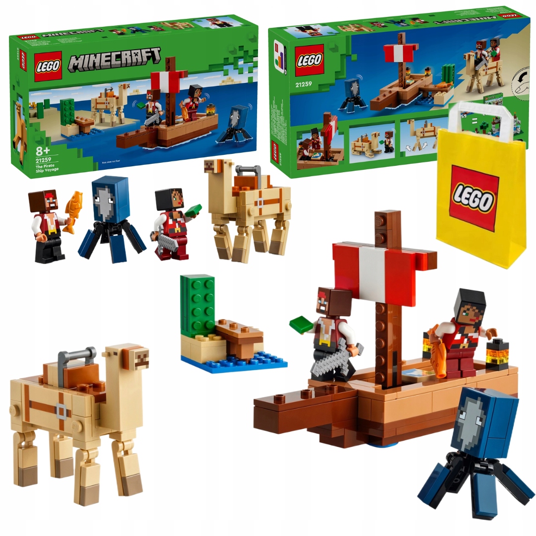 Zestaw Klocki Lego Minecraft 21259 Rejs Statkiem Pirackim Dziecko