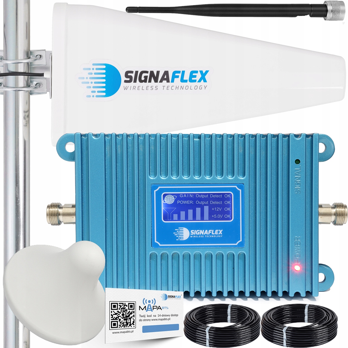 Sada Zosilňovačov Telefonného Signálu Gsm Internetu Hspa 4G Lte Antény 15 m