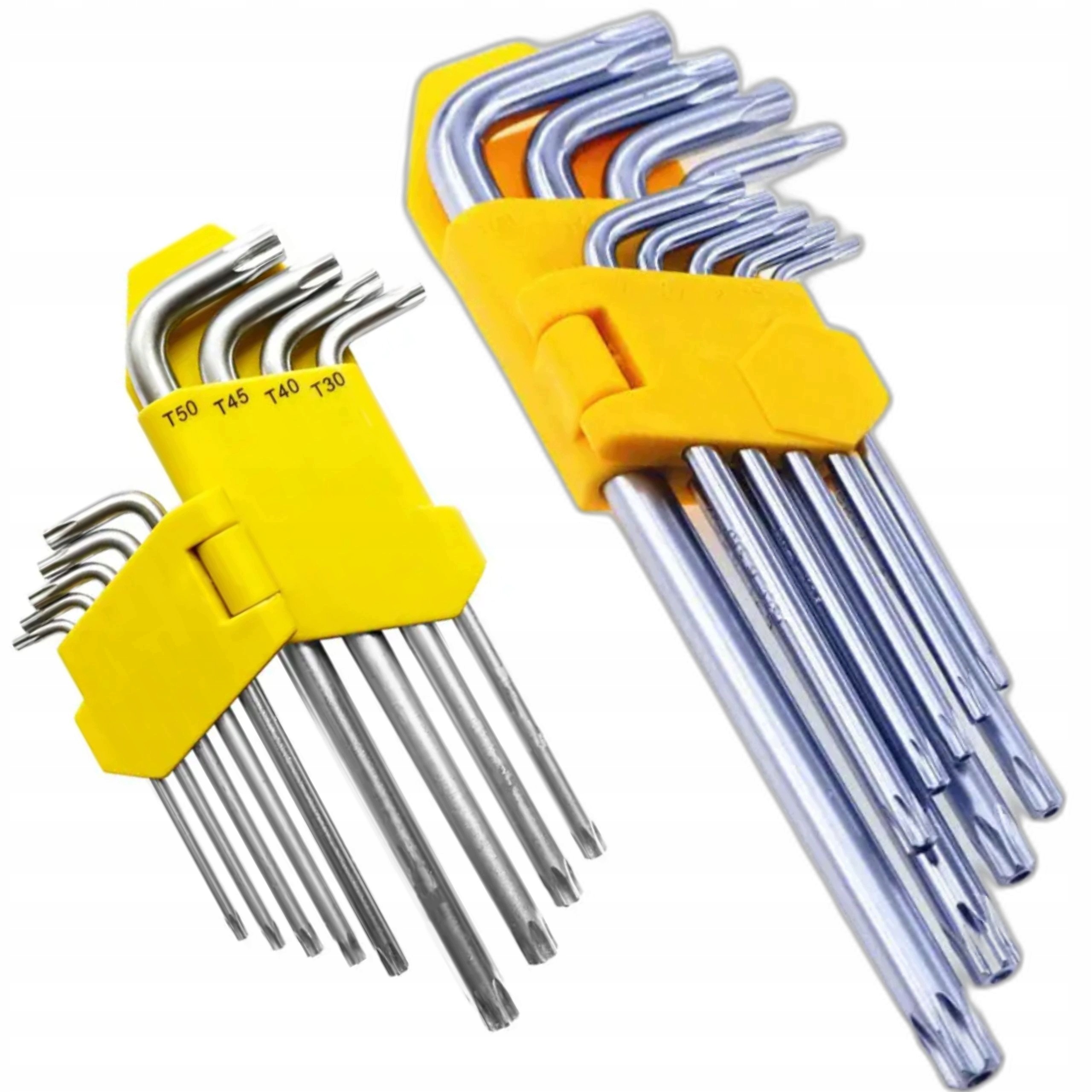 Klucze Imbusowe Torx Typ L T10-T50 9EL imbusy gwiazdki z dziurą otworem