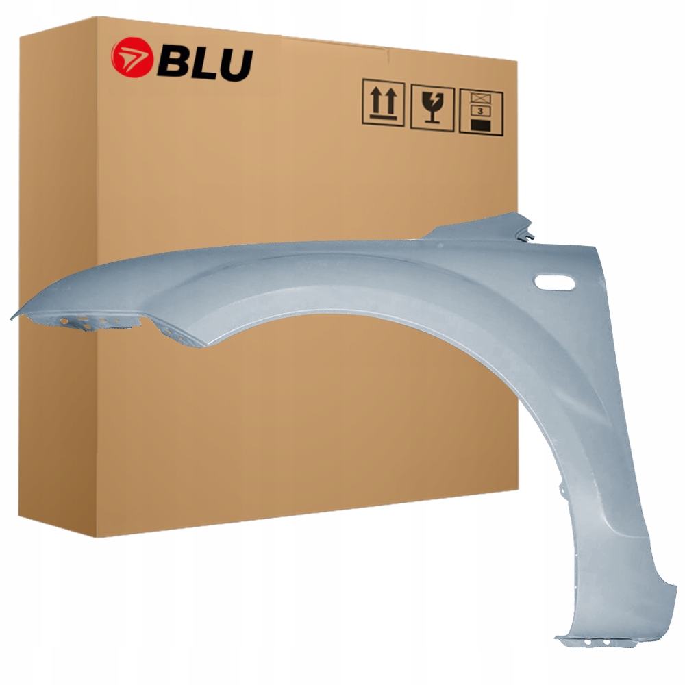 Blu Blatník Ford Focus MK2 II D1 levý stříbrný 04-08 přední pozink