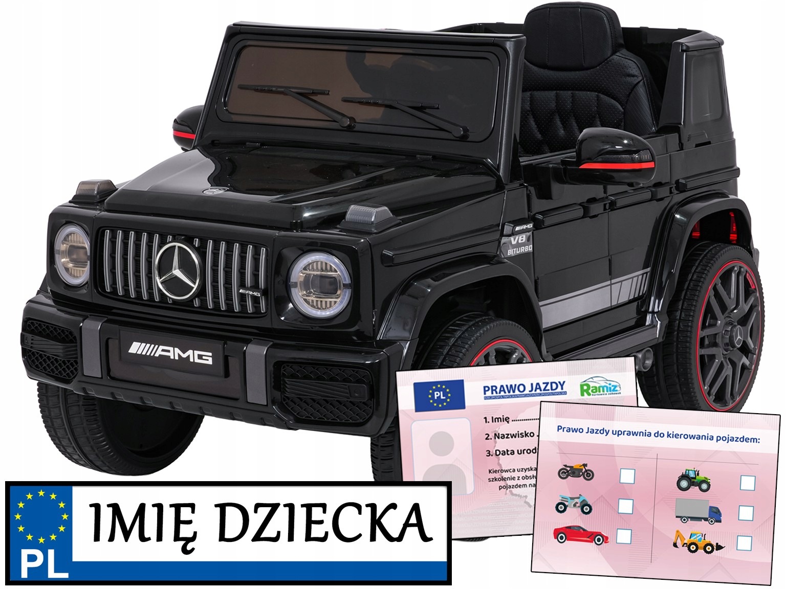 samochód na akumulator Mercedes G63 Amg Lift autko dla dzieci pilot pasy