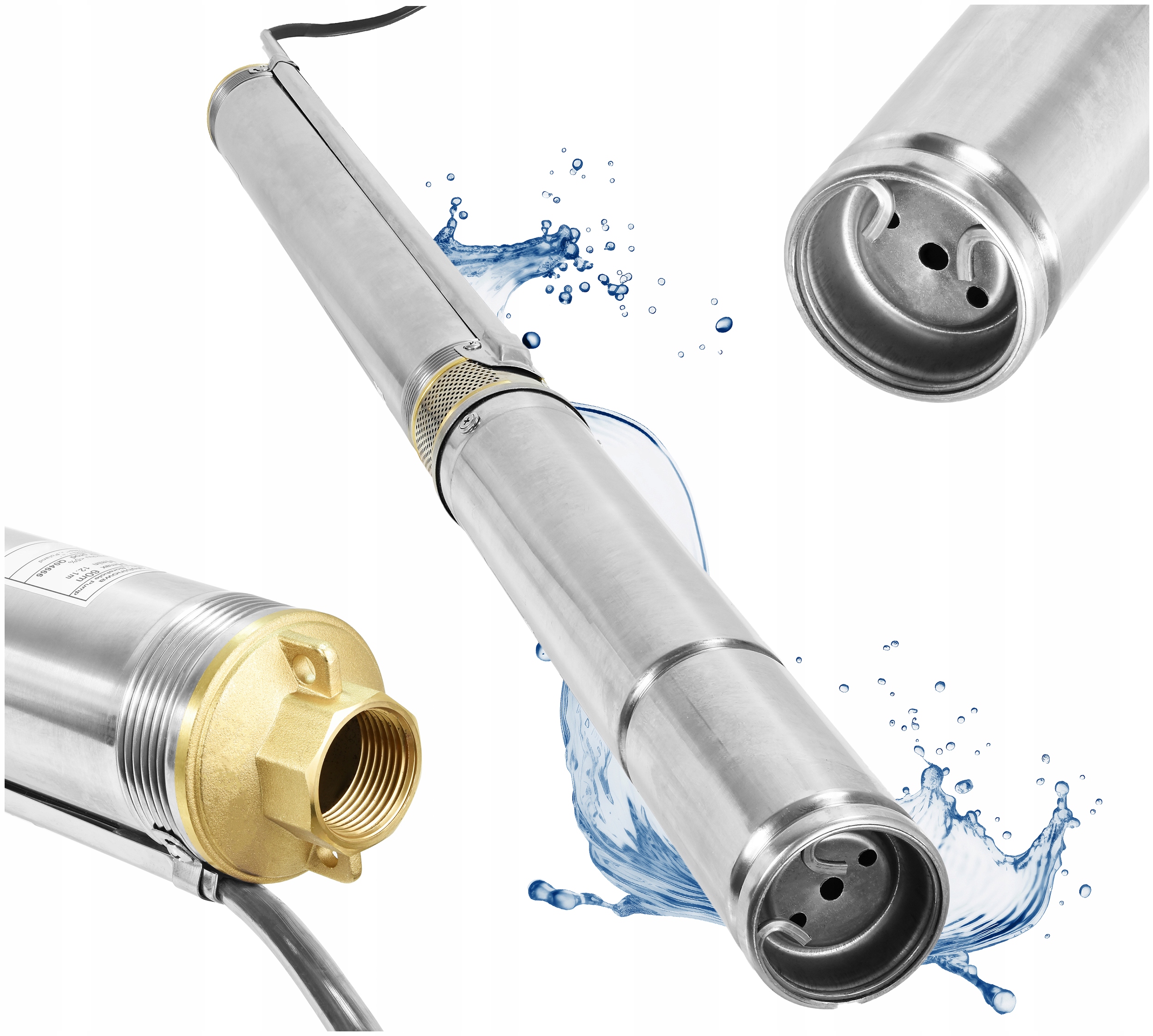 3 Cal Pompa Wody Głębinowa Mocna Do Studni Antypiaskowa Wydajna Kabel 20M