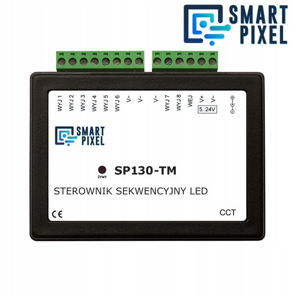 Ovládač SmartPixel pre koridorové Led pásky SP130TM – 8 výstupov 5-24V