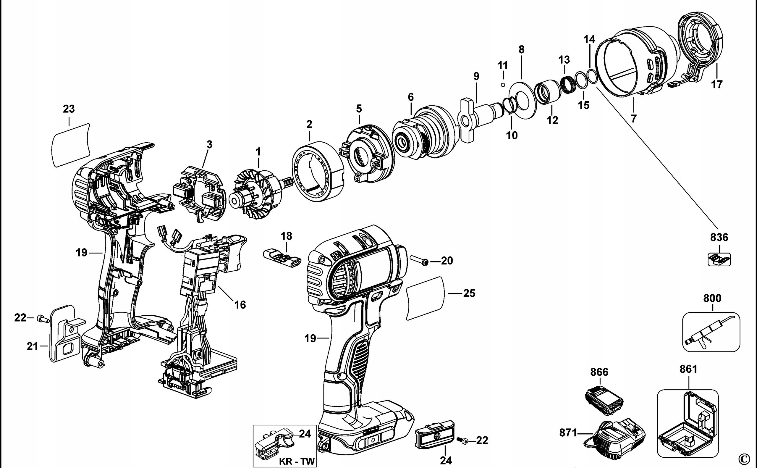DEWALT N019351 SPRĘZYNA DO DCF885C2 Rodzaj sprężyna