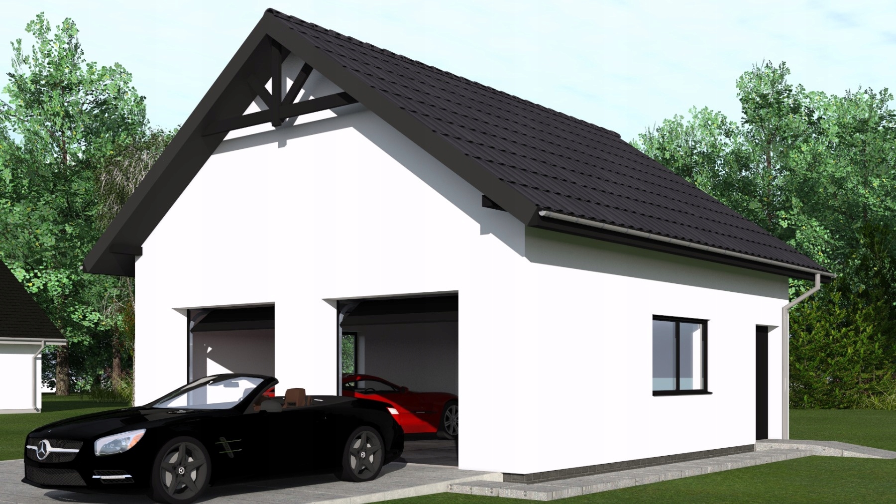 PROJEKT GARAŻU DWUSTANOWISKOWEGO G227