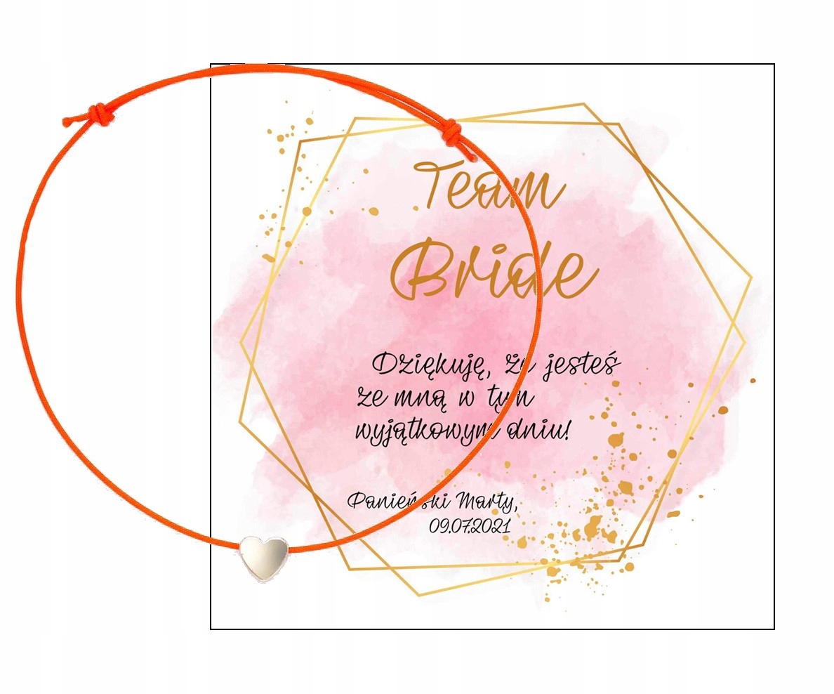 

Bransoletka Panieński Team Bride Podziękowanie