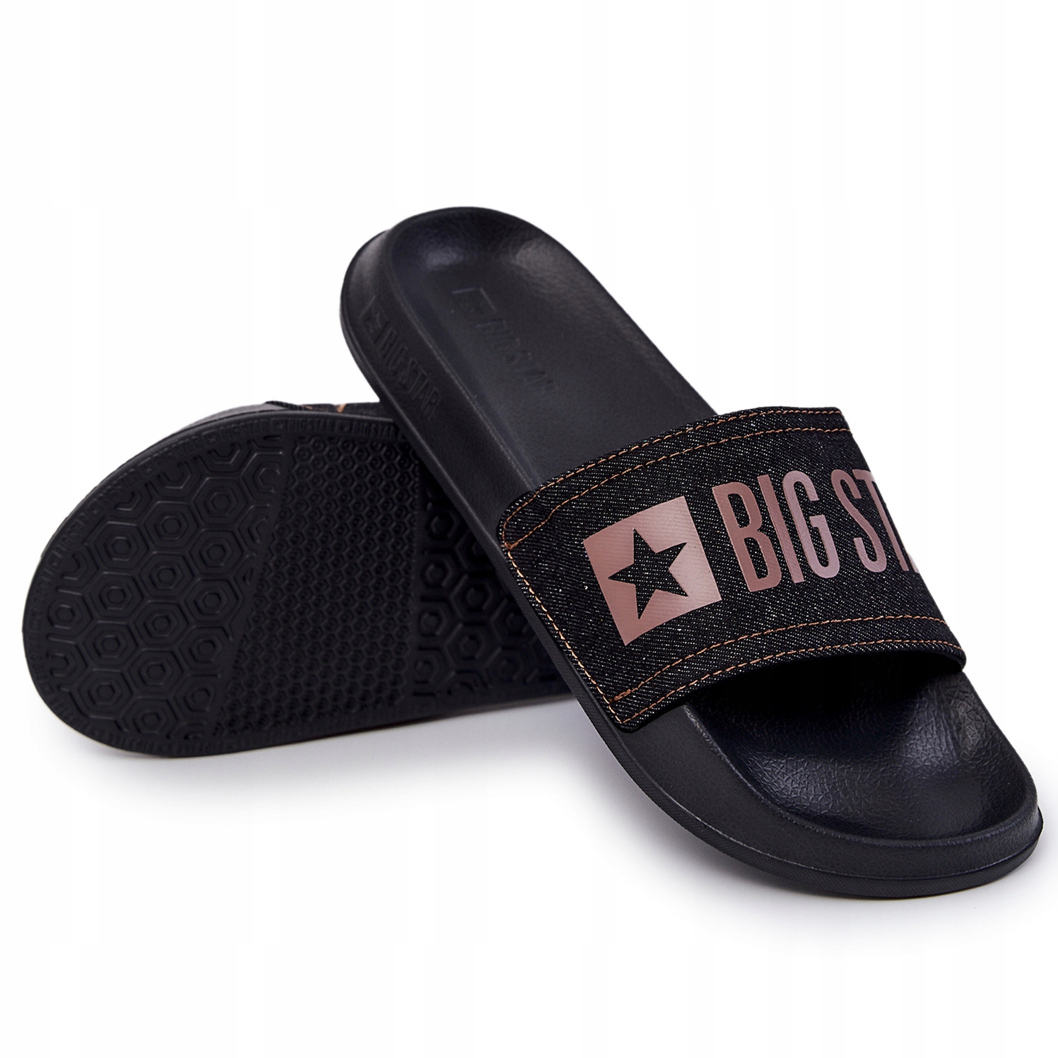 

Męskie Lekkie Klapki Big Star JJ174533 Czarne 43