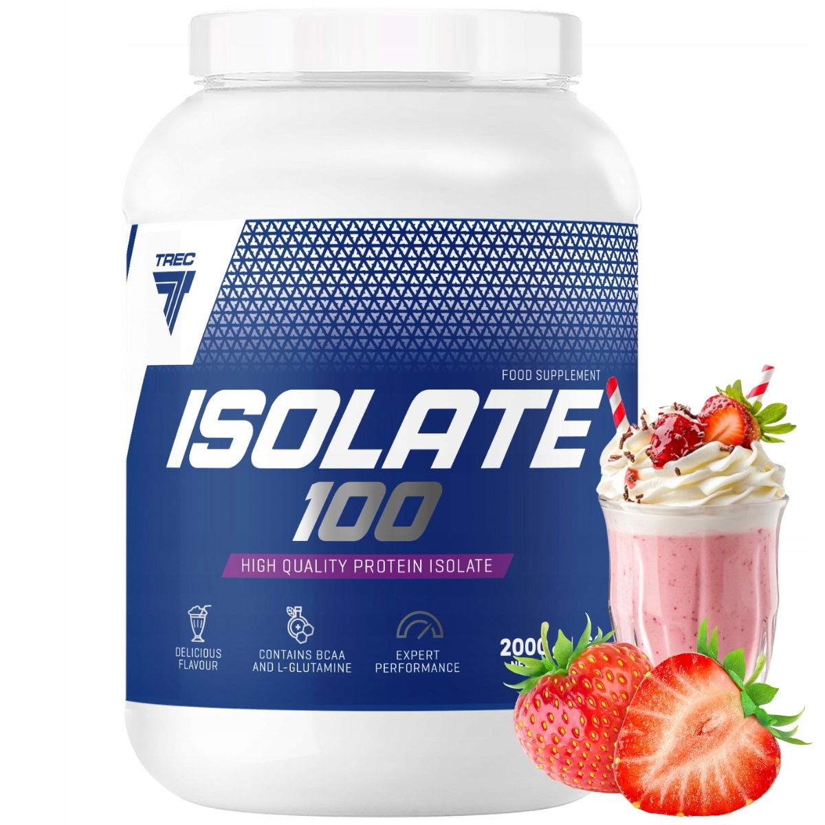 Trec Isolate 100 2000g Wpi Syrovátkový Proteinový Izolát Jahoda