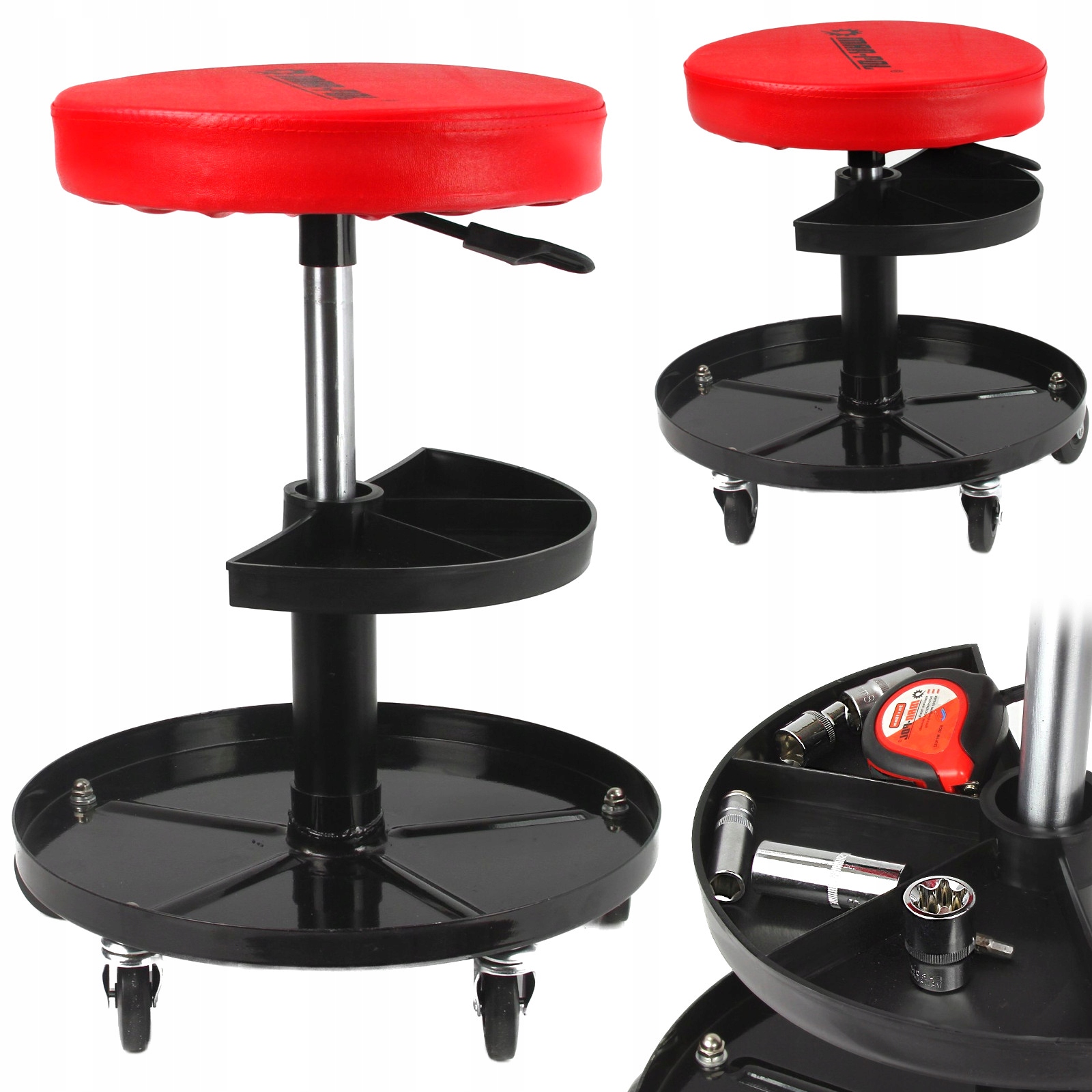 МАСТЕРСКАЯ ТАБУРЕТ С ПОЛКОЙ СТУЛ СИДЕНЬЕ РОЛИКИ