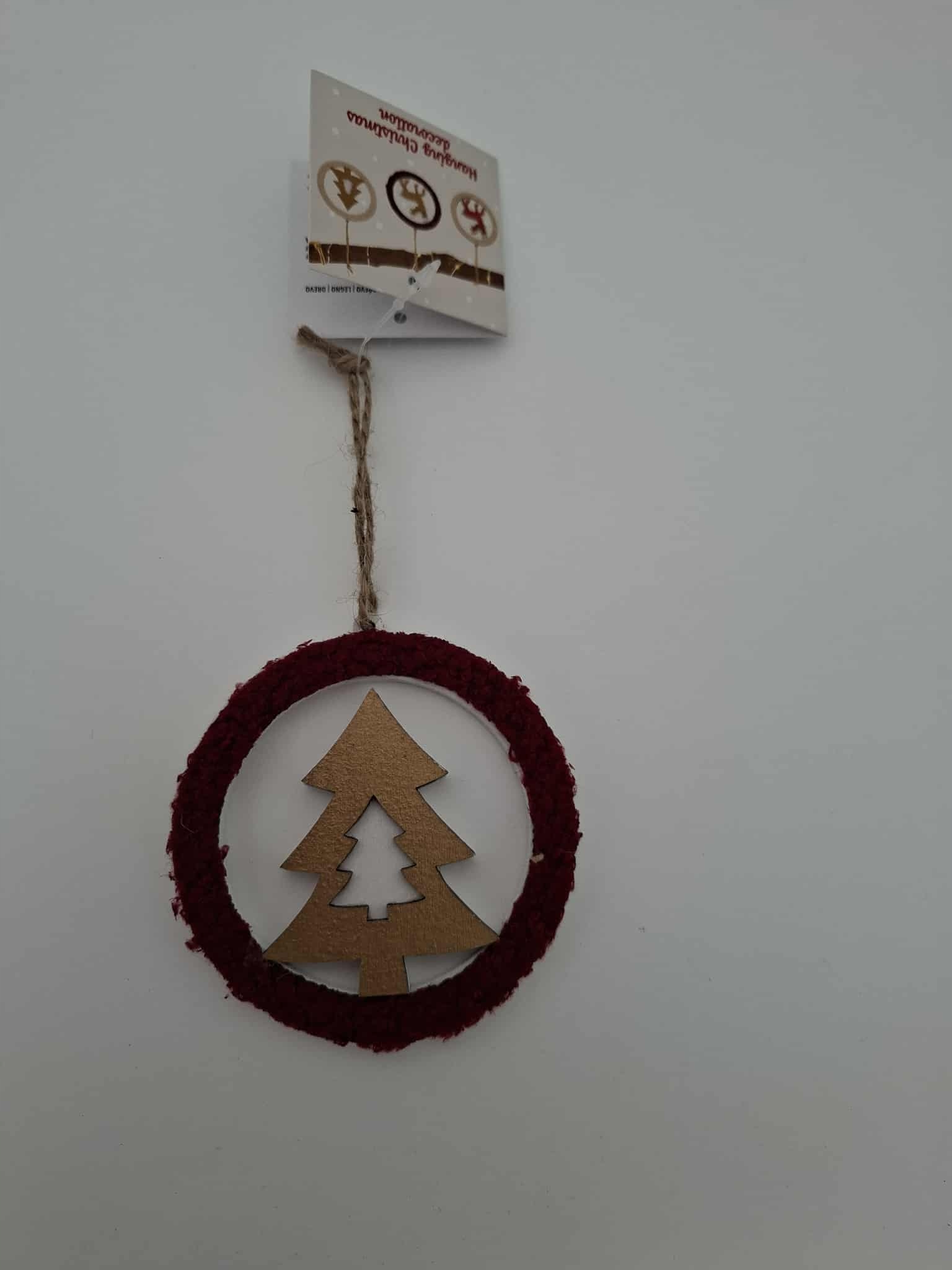 Home accents přívěsek na vánoční stromek s vínovou kožešinou 9 Cm
