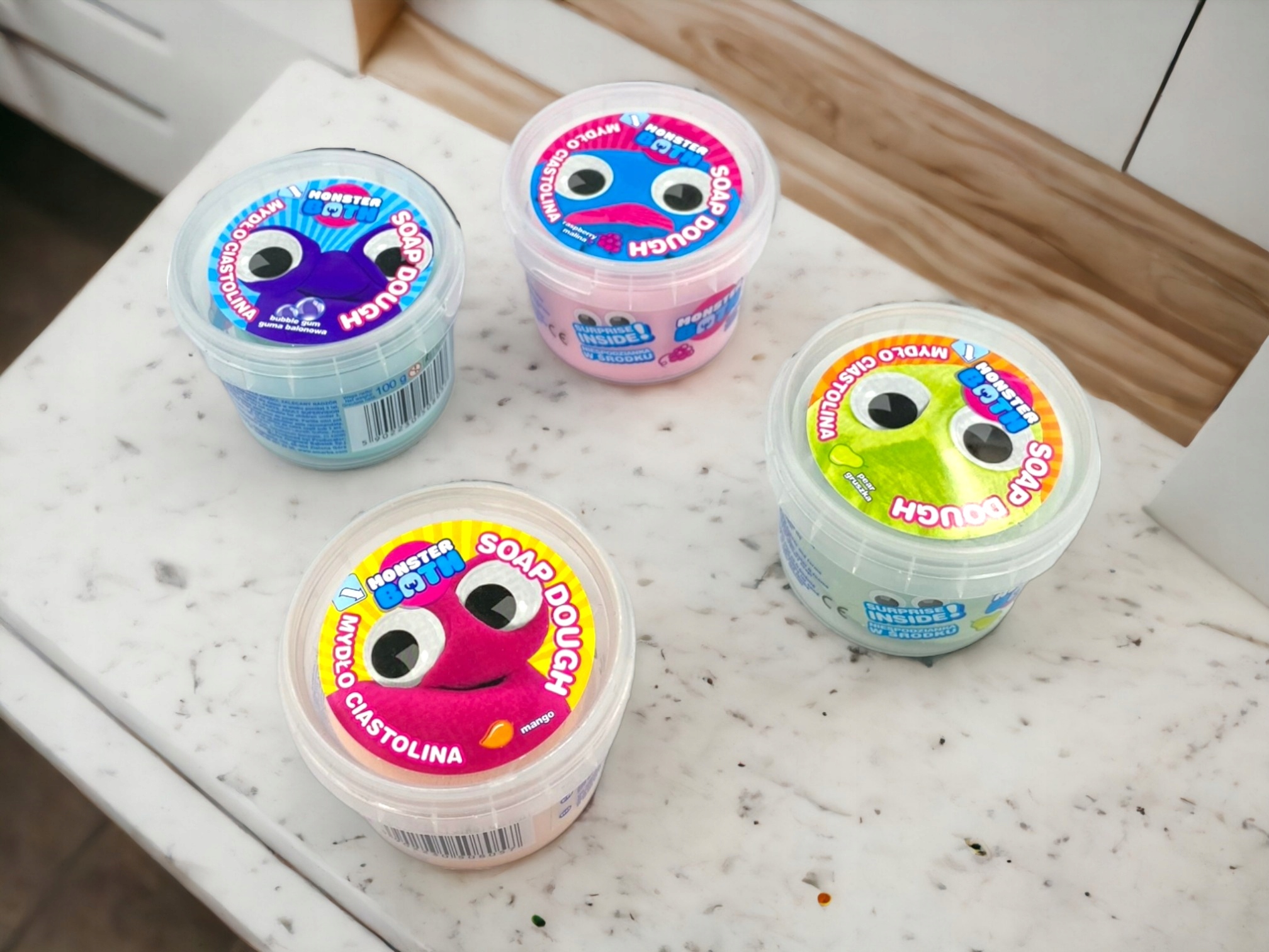 MONSTER BATH ciastolina do kąpieli dla dzieci 4sz Marka Marba