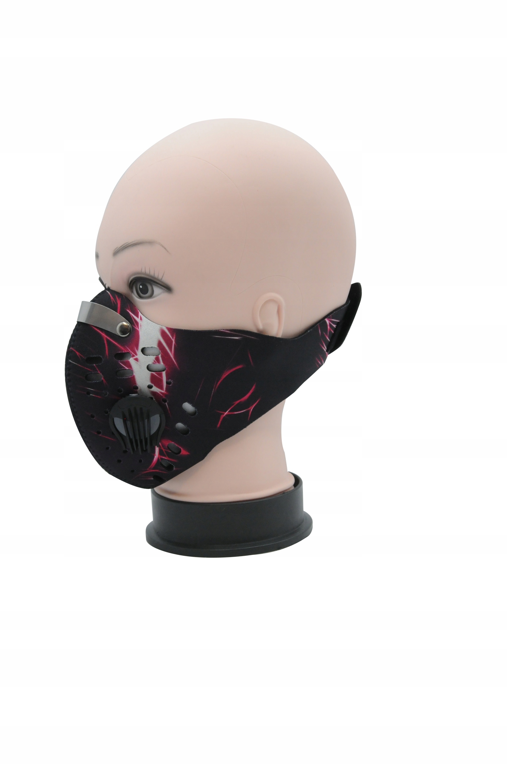 ANTYSMOGOWA MASKA PRZECIWPYŁOWA 3x FILTR WĘGLOWY Model MASECZKA OCHRONNA CZERWONA