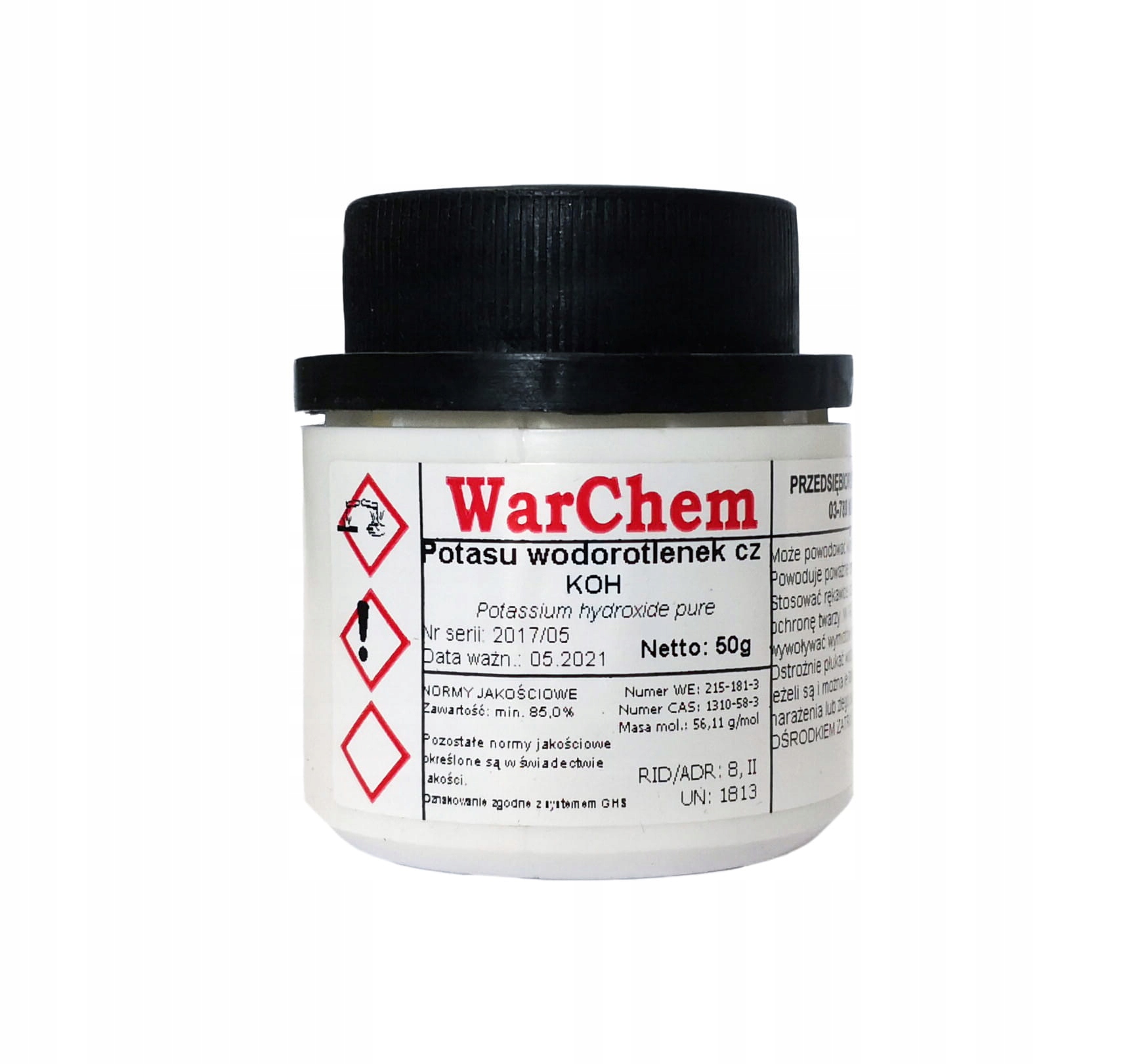 

Wodorotlenek Potasu 50g Warchem [52343]