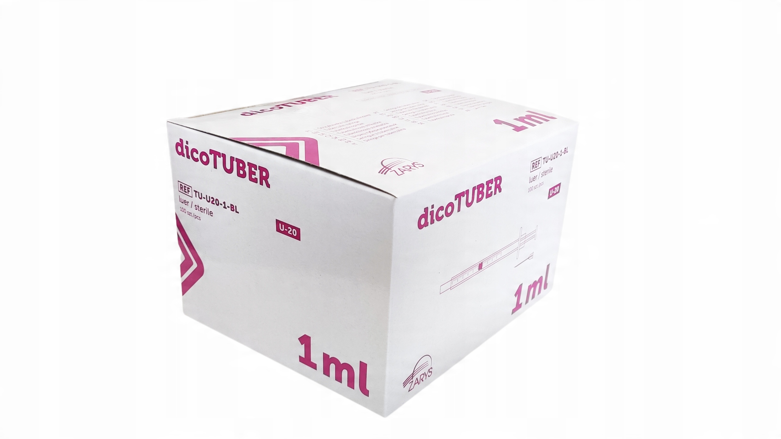 

Strzykawki tuberkulinowe 1ml dicoTUBER Zarys U20