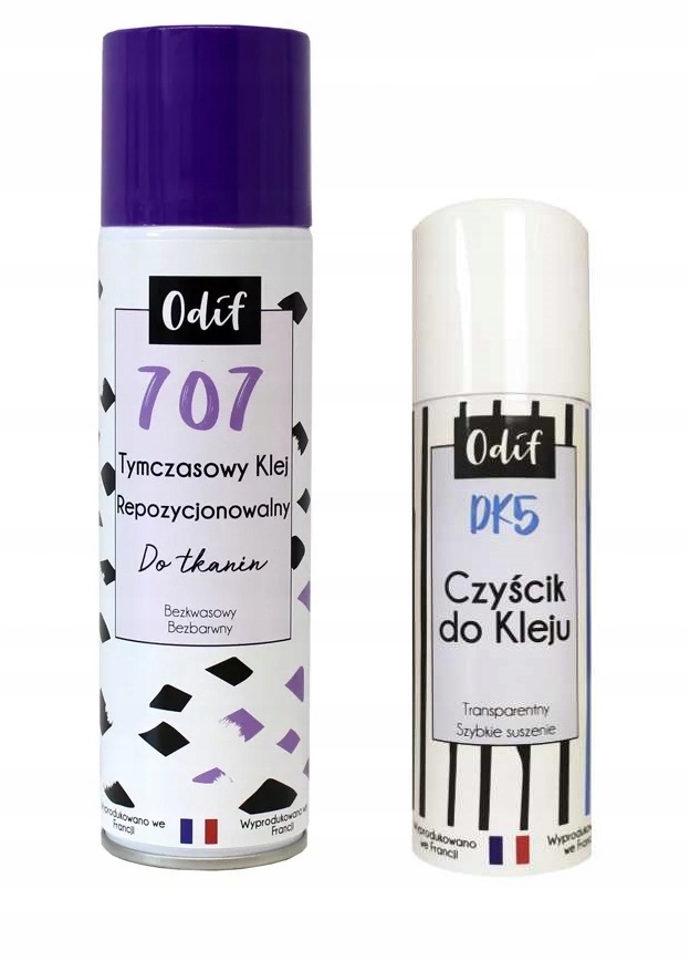 ODIF 707 KLEJ + ODIF DK5 SPRAY CZYSZCZĄCY 125ml