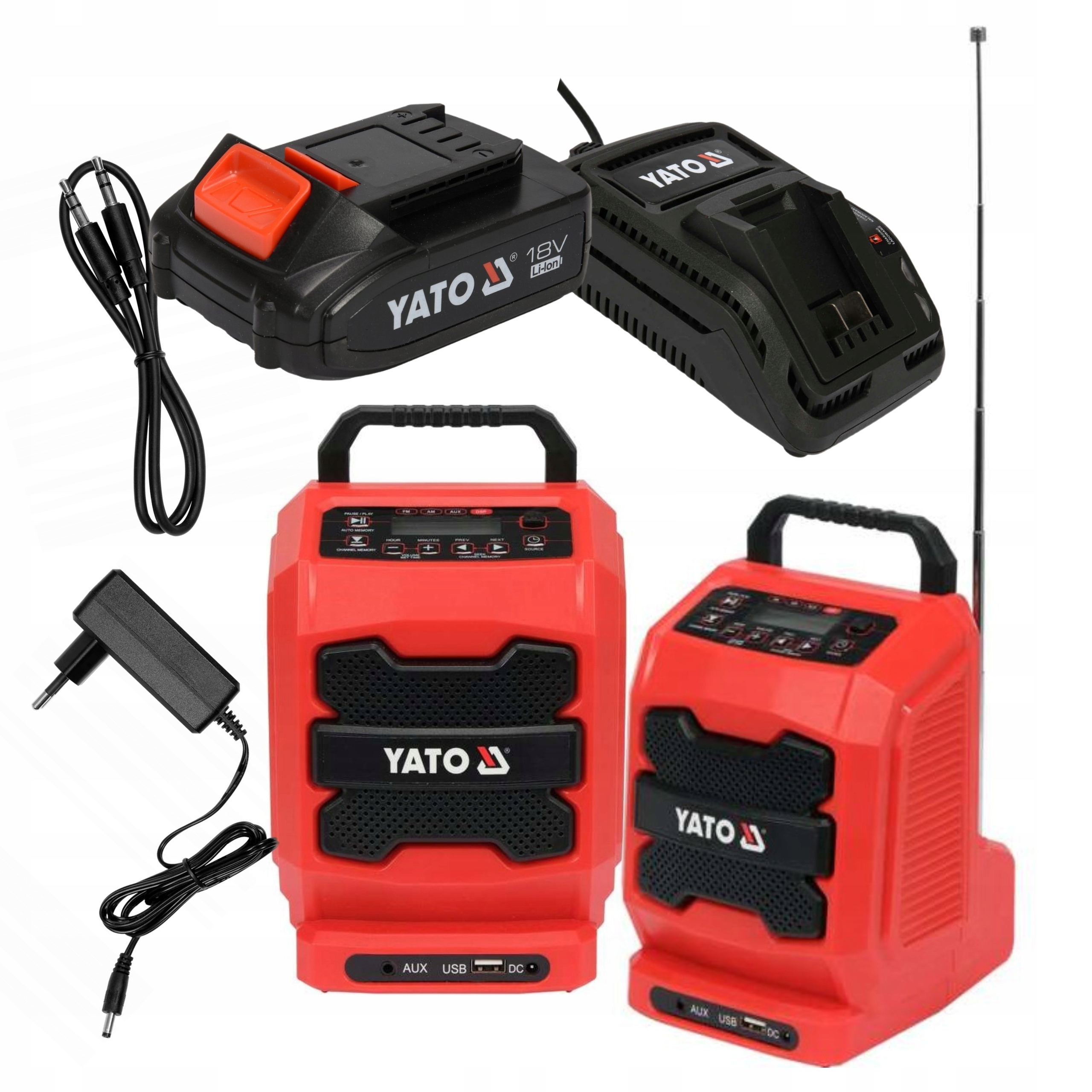 YATO RADIO BUDOWLANE AKUMULATOROWO SIECIOWE +2Ah