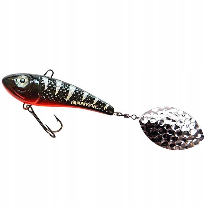 Przynęta Na Spinning Wirujący Ogonek Manyfik Jerry 30mm 5g Czarny Black