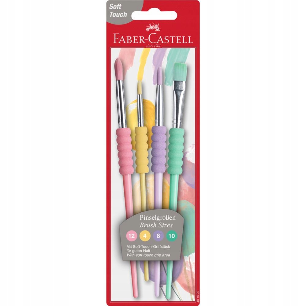 

Pędzle szkolne Faber Castell pastelowe
