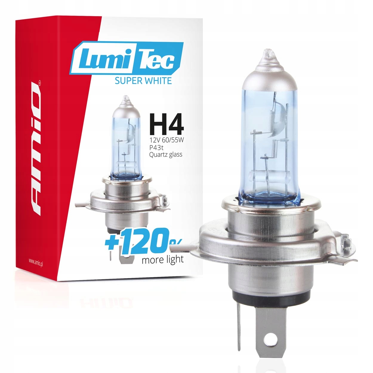 Żarówka halogen H4 12V LumiTec SuperWhite +120%