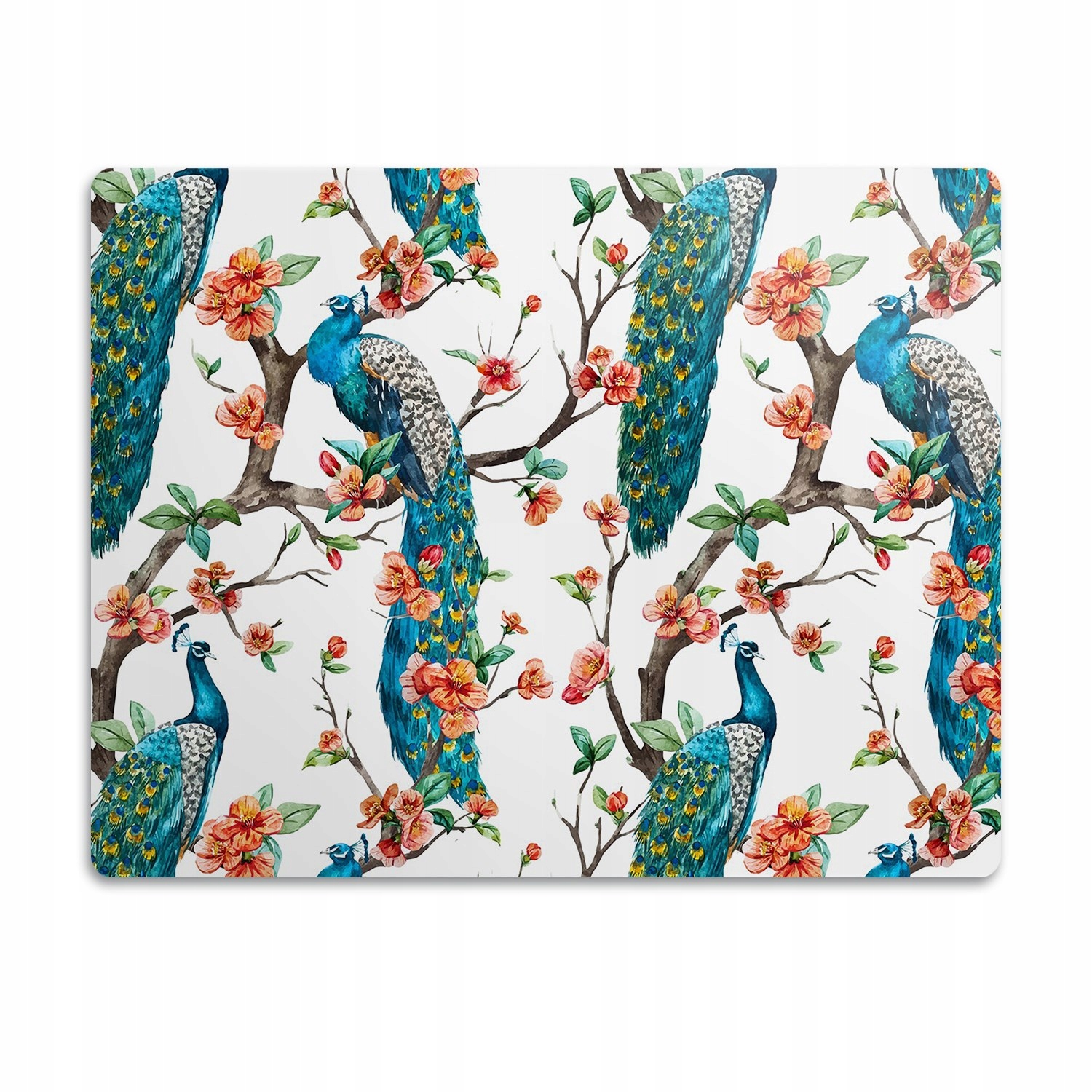 Levně Pro psa podložka pod misku Barevný páv 90x60 cm