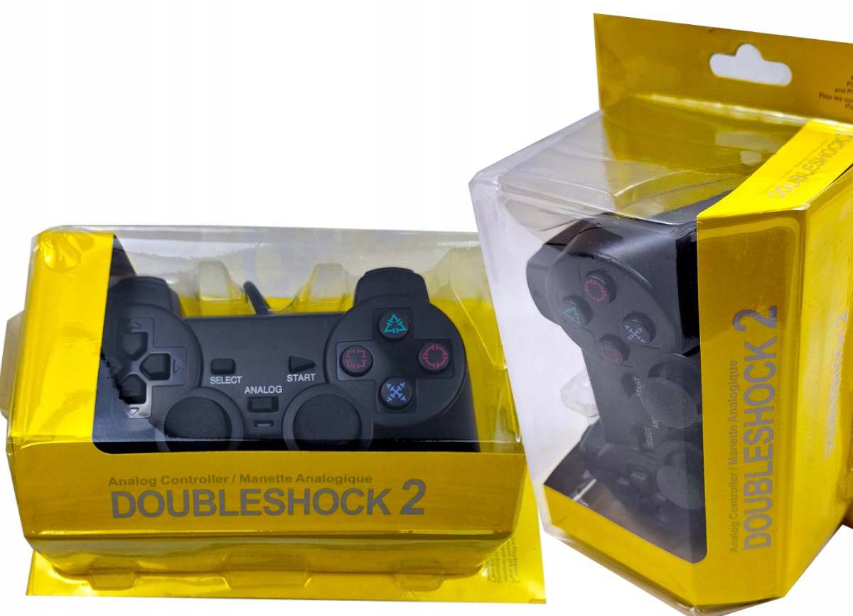 PRZEWODOWY PAD KONTROLER DO SONY PlayStation 2 PS2 PS1 PSX WIBRACJE