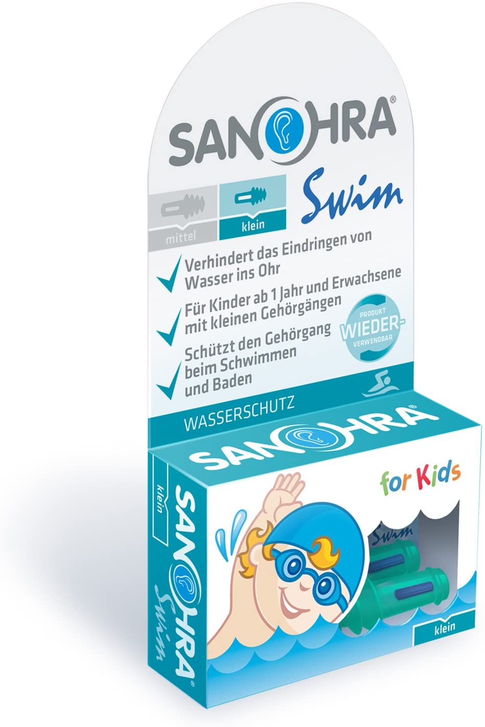 SANOHRA STOPERY ZATYCZKI DO USZU NA BASEN KIDS EAN (GTIN) 4260210780307