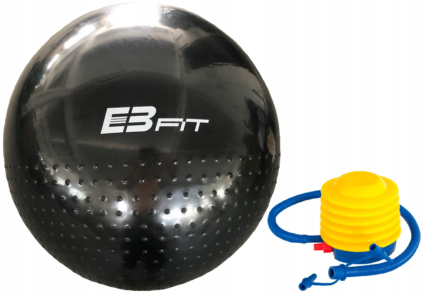 PIŁKA GIMNASTYCZNA Z MASAŻEM HALF FIT 75CM EB FIT Wysokość 75 cm