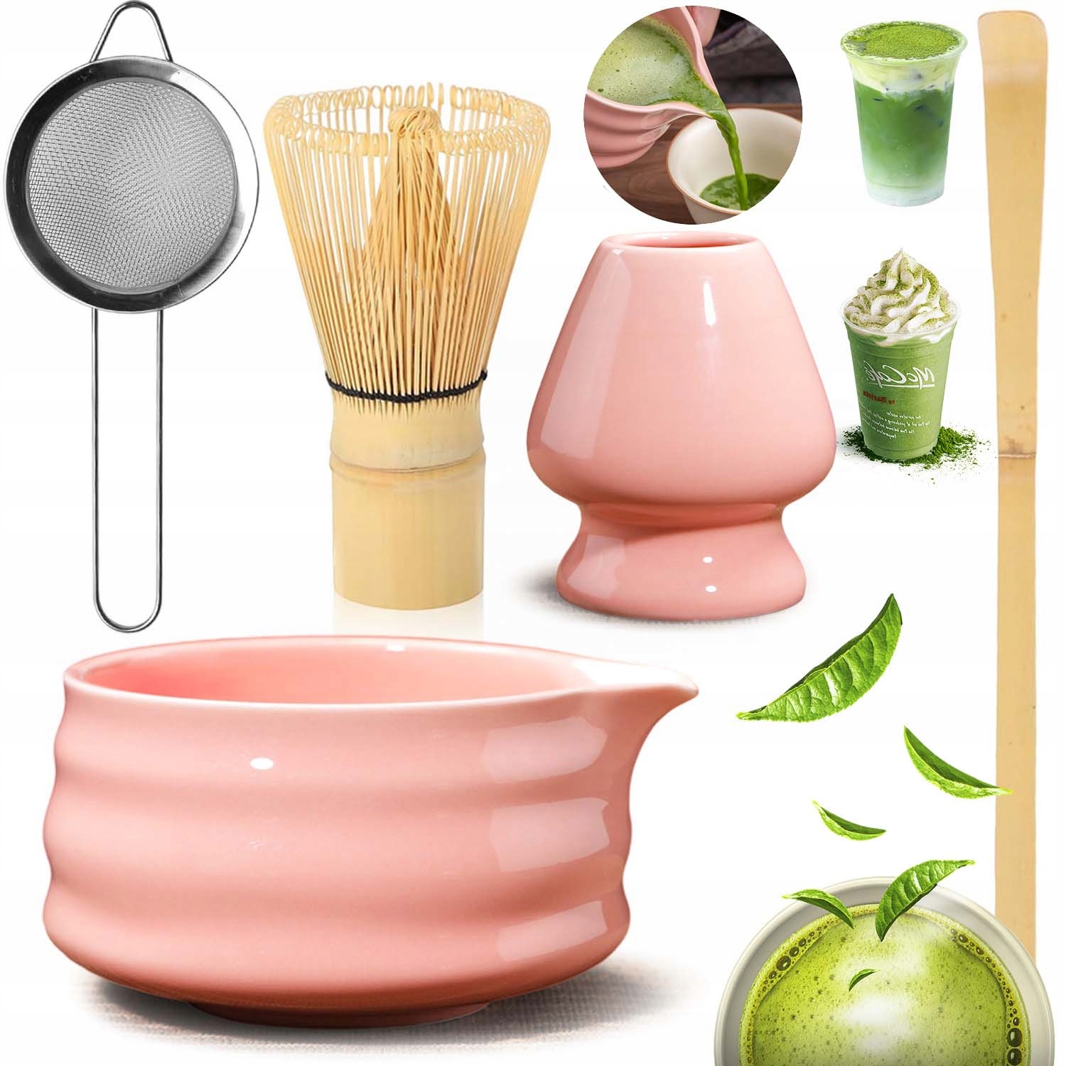 Tradiční Startovací Sada Matcha 5 Ks Bambusová Metlička Pro Dárky