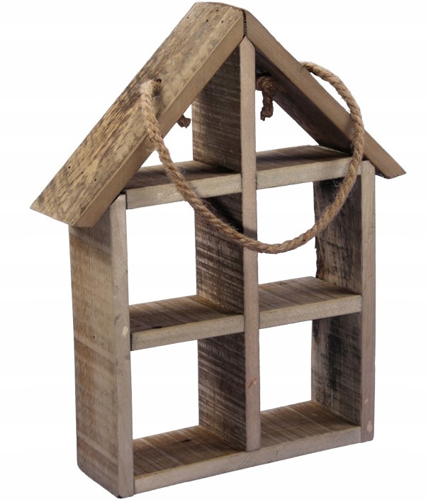 PÓŁKA NA ŚCIANĘ DOM DOMEK DREWNIANY Marka GlamurProjekt