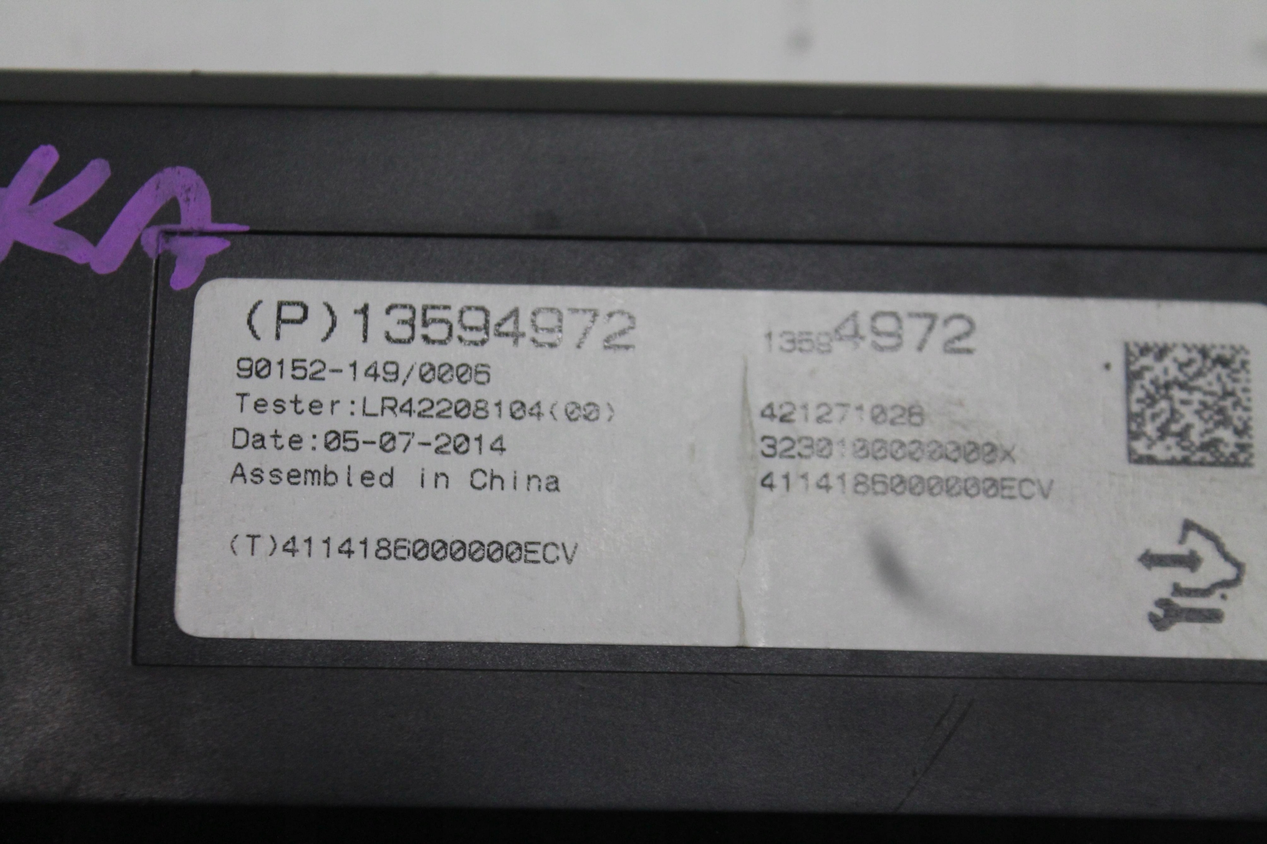 module control unit air conditioning devices 13594972 OPEL MOKKA A 12-16