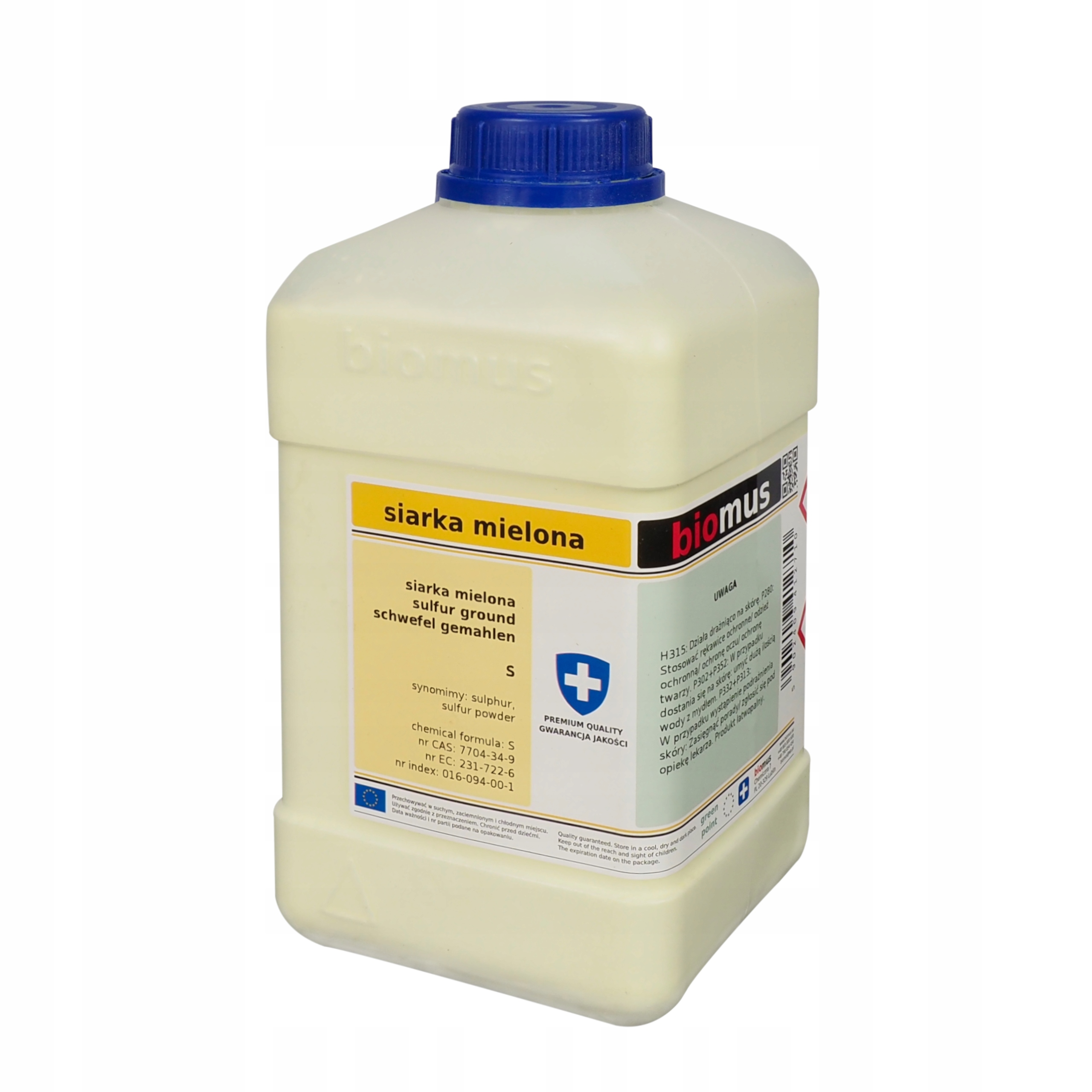 

Siarka Mielona Czysta 1kg Biomus