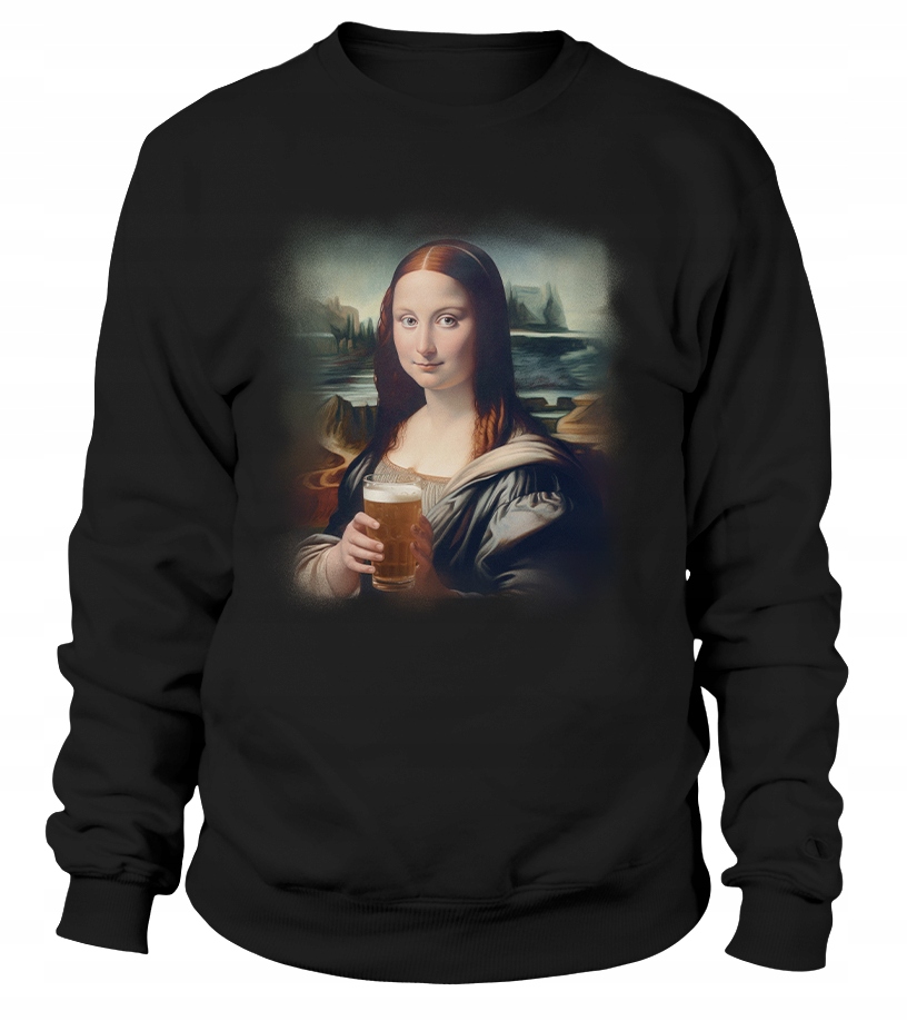 Dámská Mikina motivem piva Mona Lisa černá, velikost 2XL