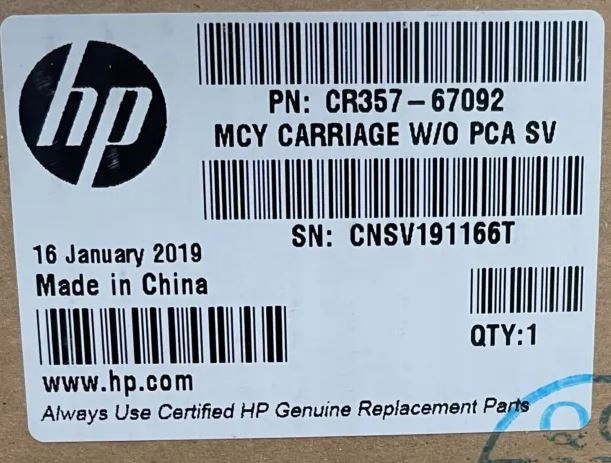 CR357-67092 karetka carriage DesignJet T920 T1500